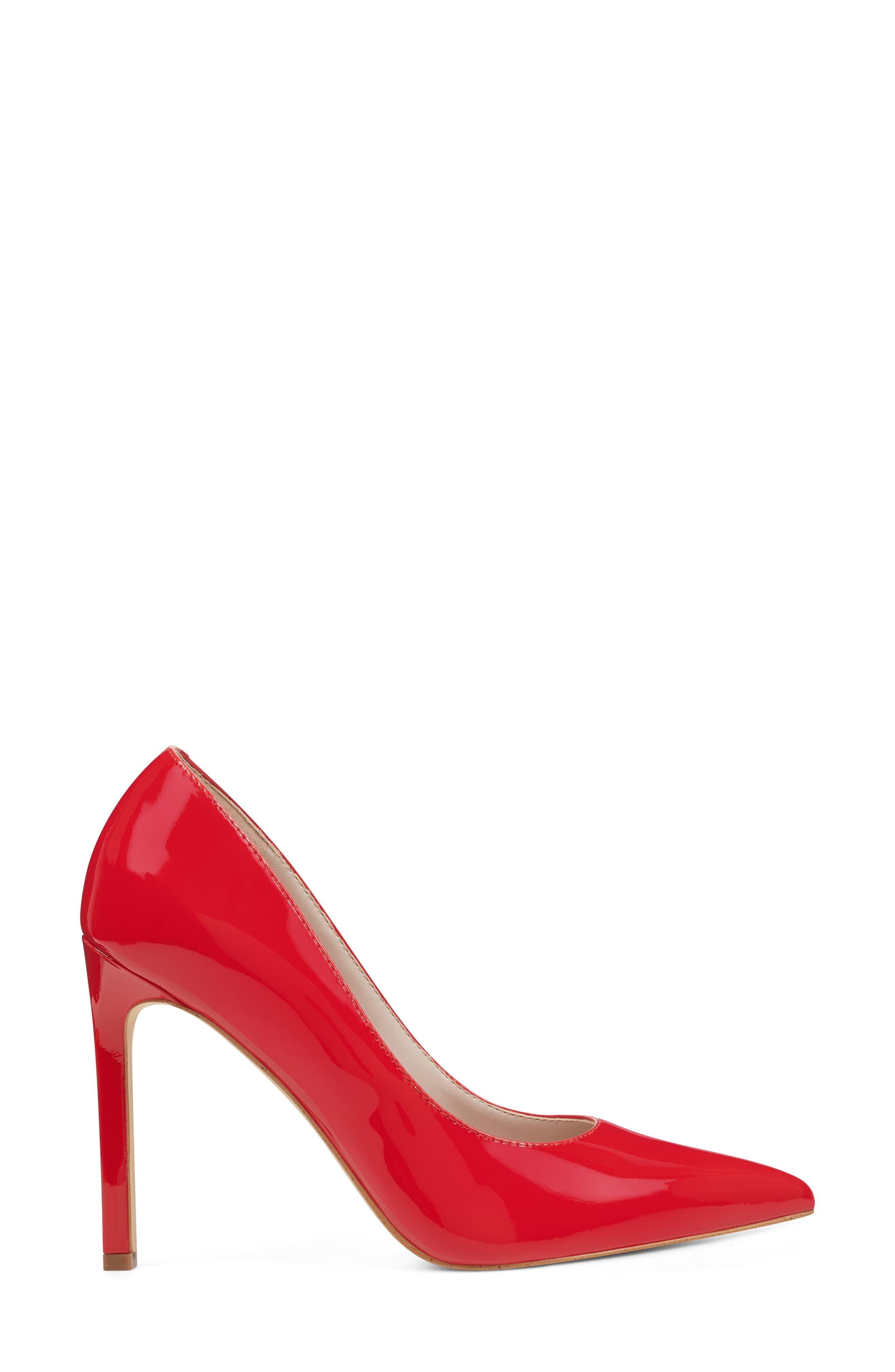 nine west red patent leather pumps