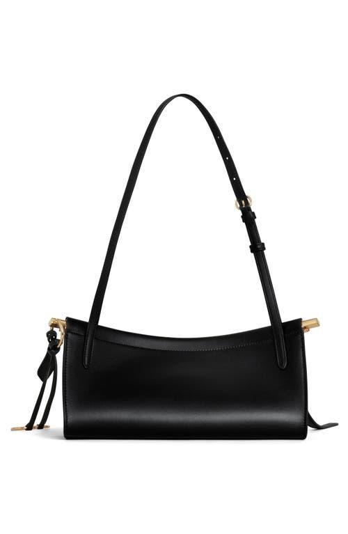 Alaïa Small Le Click East/West Leather Shoulder Bag in Black