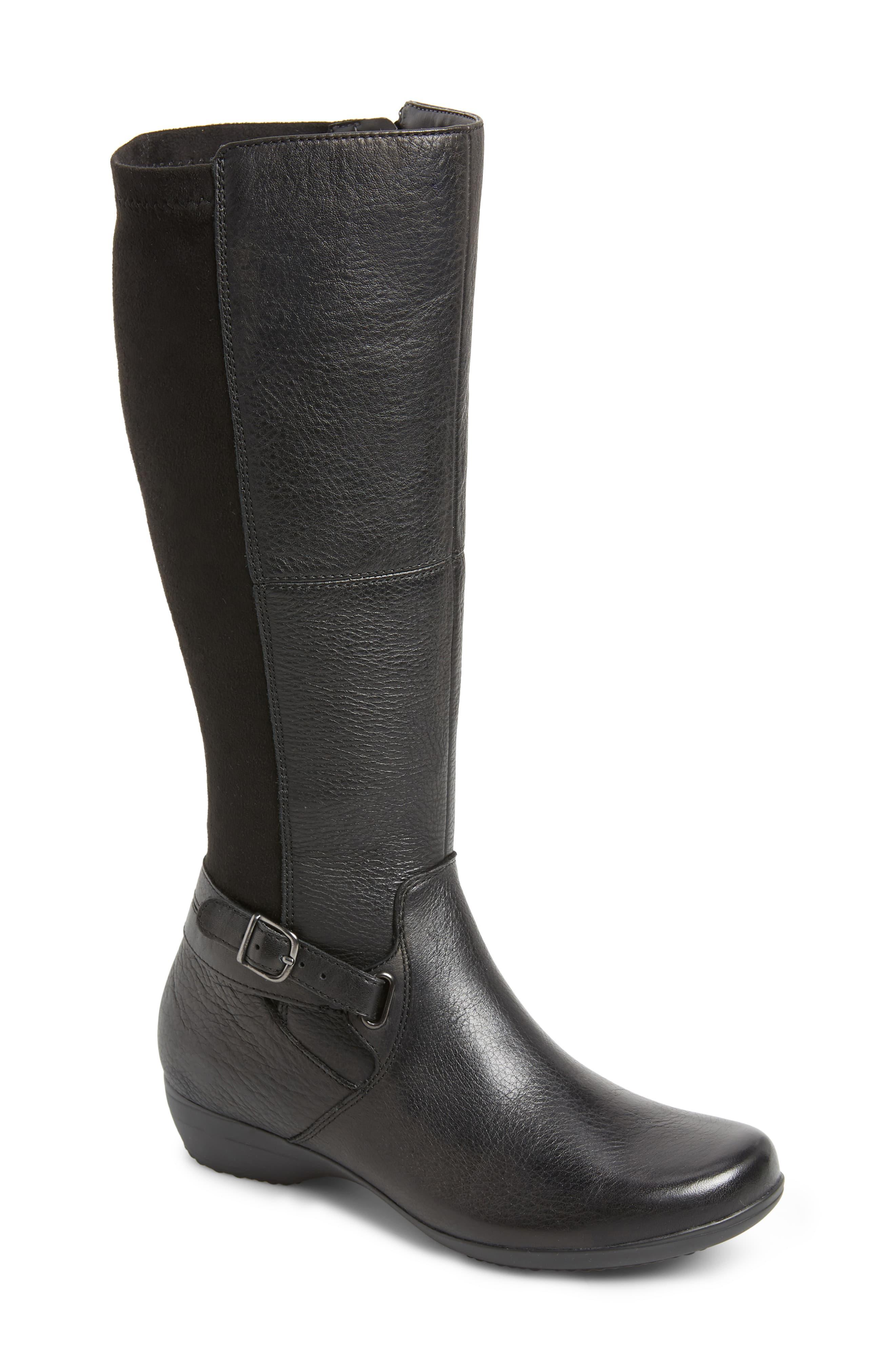 Dansko Francesca Knee High Riding Boot in Black | Lyst