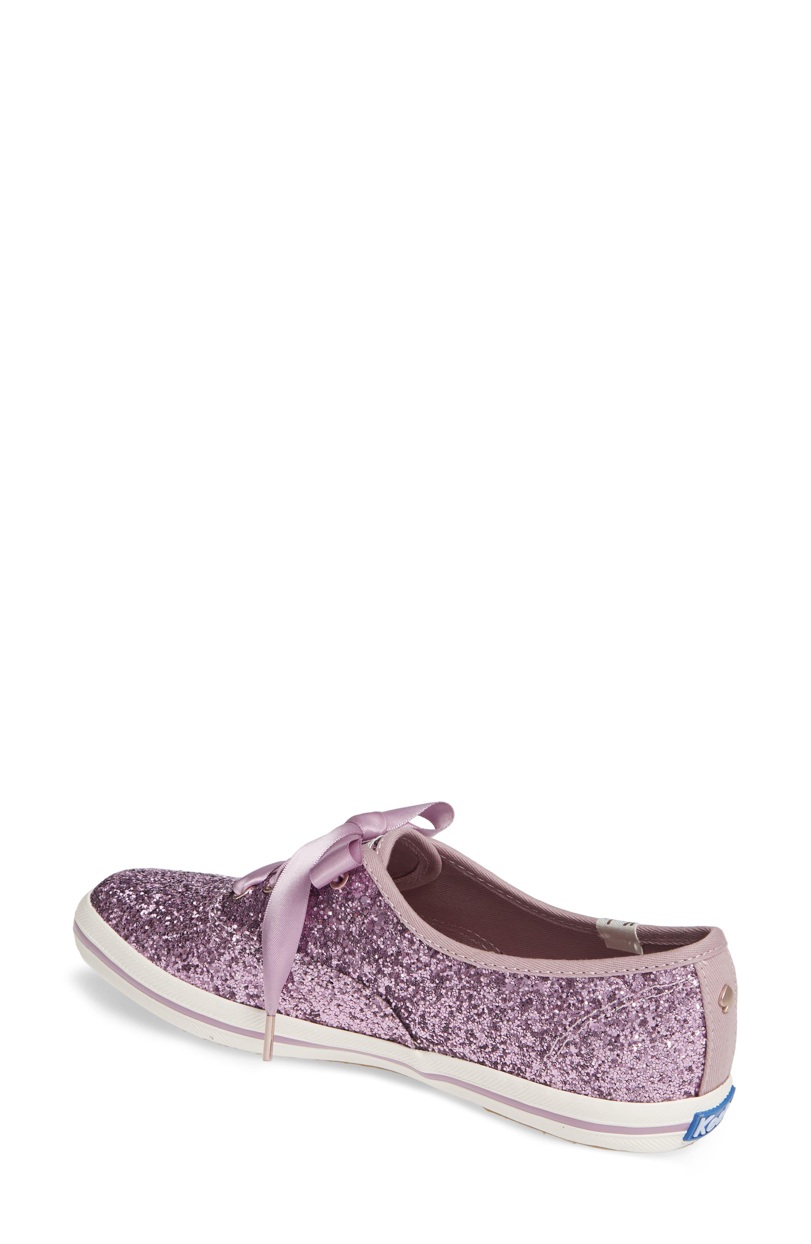 purple glitter keds