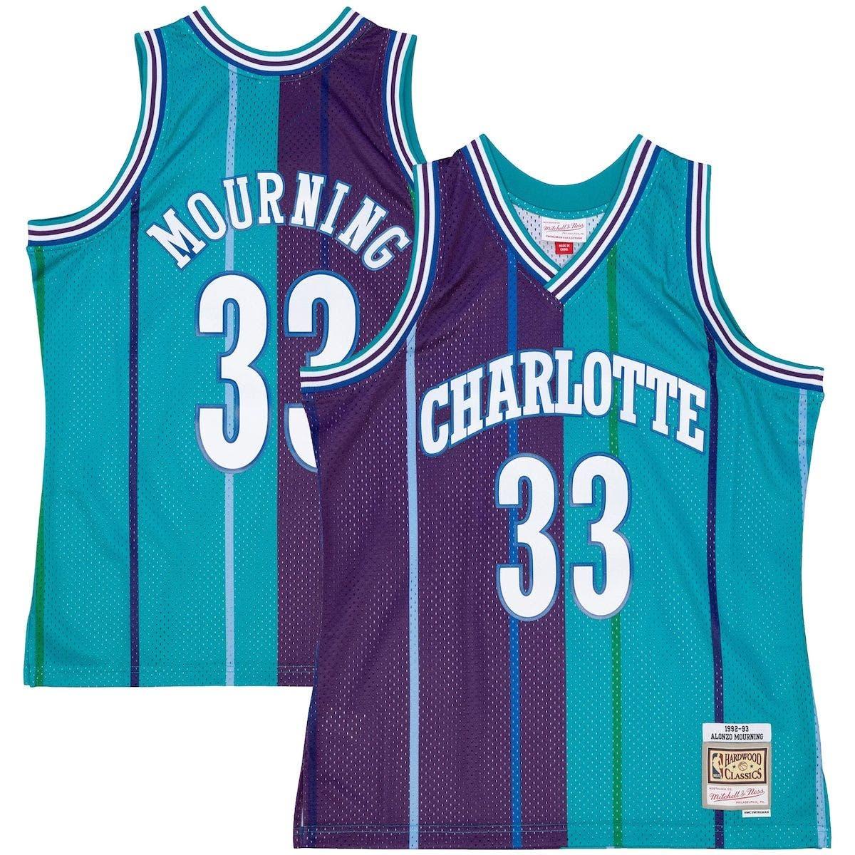 Mitchell & Ness Alonzo Mourning /purple Charlotte Hornets Hardwood Classics  1992-93 Split Swingman Jersey At Nordstrom in Blue for Men | Lyst