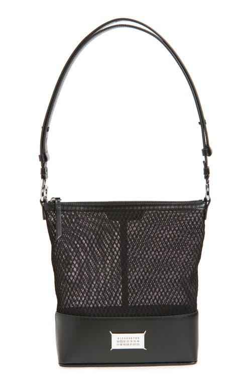 Maison Margiela Small 5Ac Mixed Media Hobo Bag in Black | Lyst