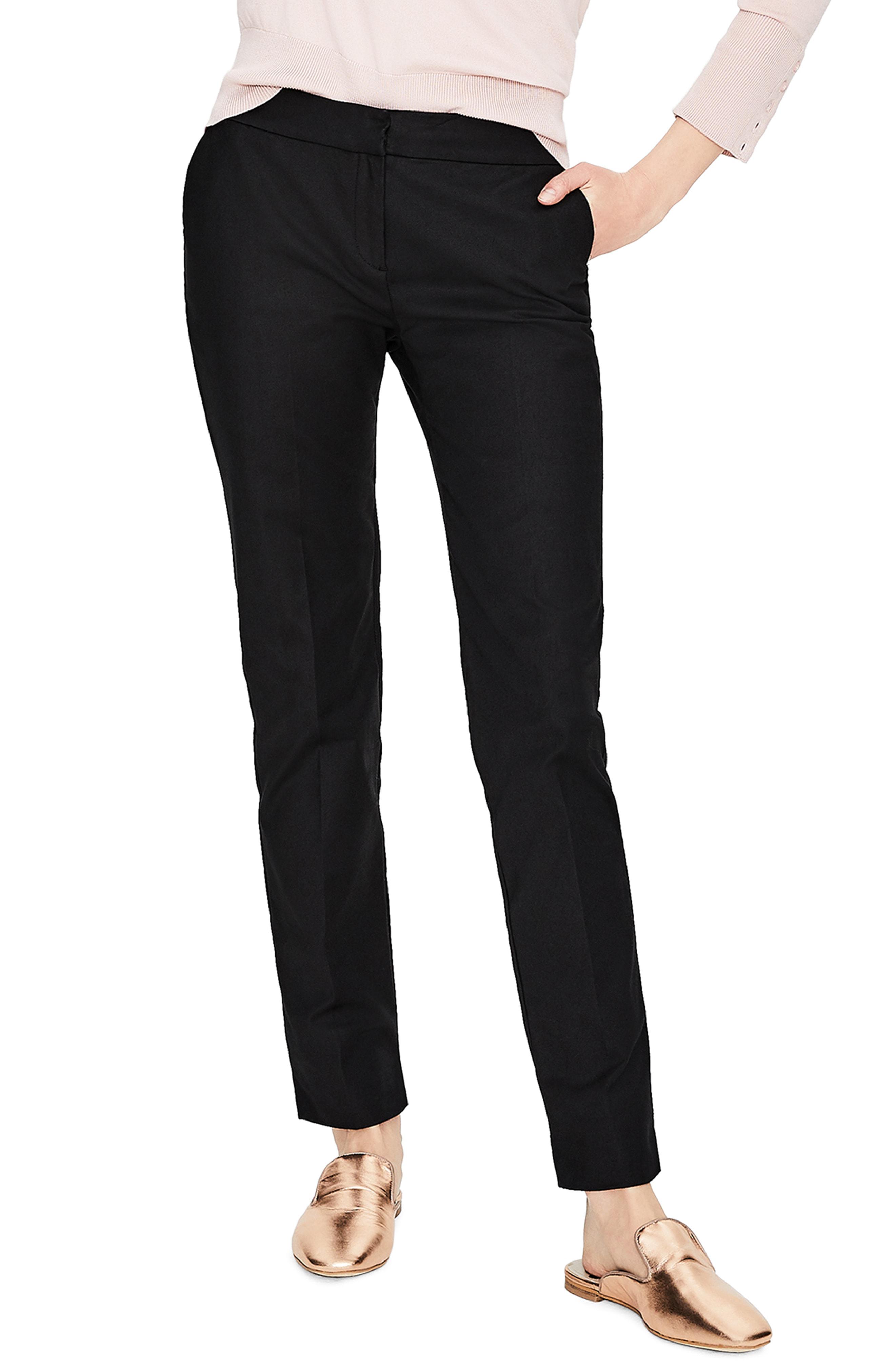 Boden Richmond Stretch Cotton Trousers in Black - Lyst