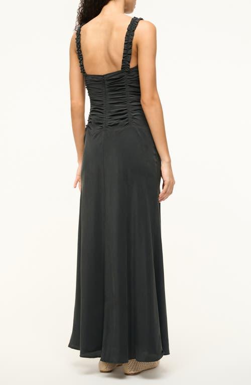 staud nic silk maxi dress Staud Nic Silk Maxi Dress in Black