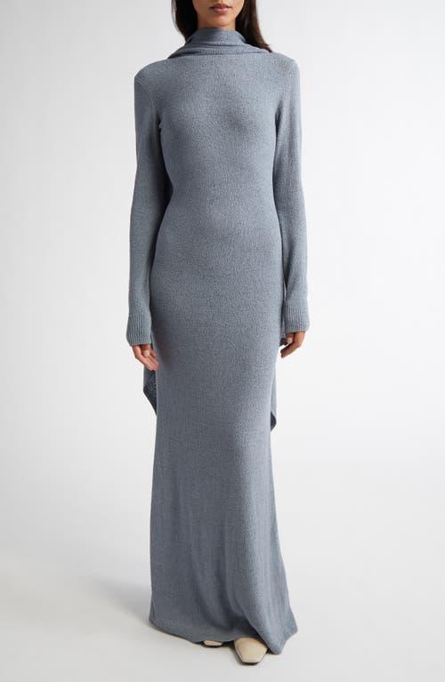 green emerald velvet dress Long-sleeve slouch waist dress black  TOTEME