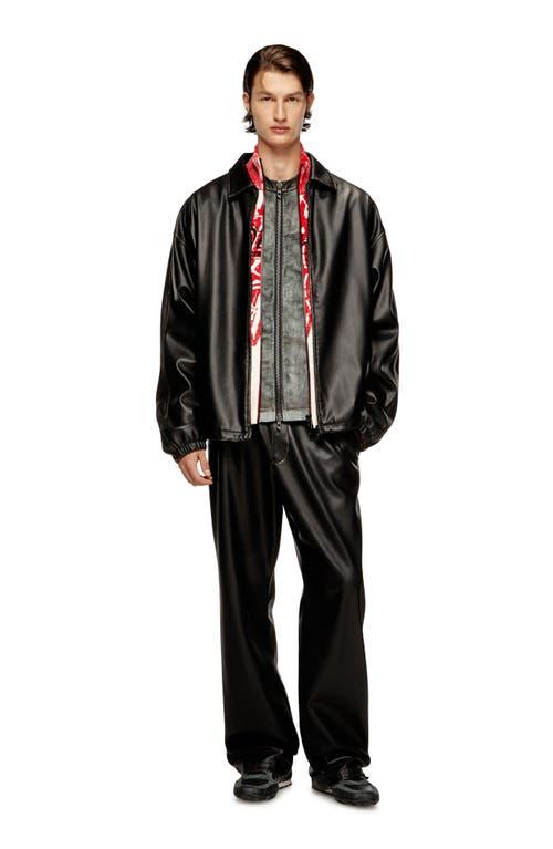 25aw DIESEL J-AKE フェイクレザージャケット 48 DIESEL J-Ake Oversize Faux Leather Jacket in Black for Men | Lyst