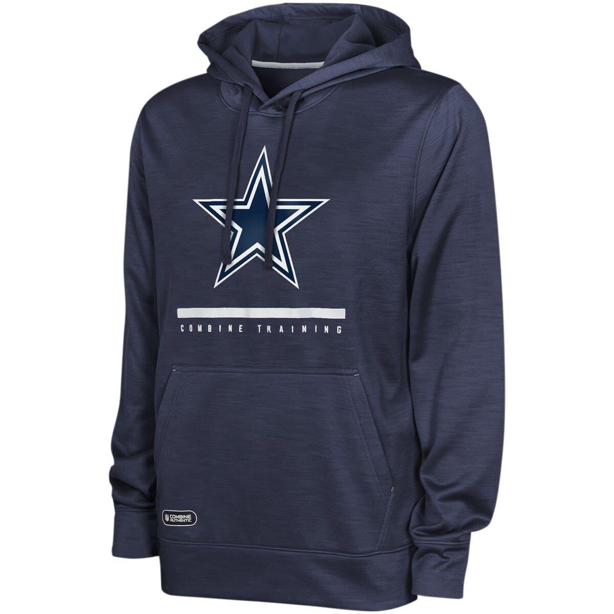 Men's Heathered Gray Dallas Cowboys Practice Pullover Hoodie