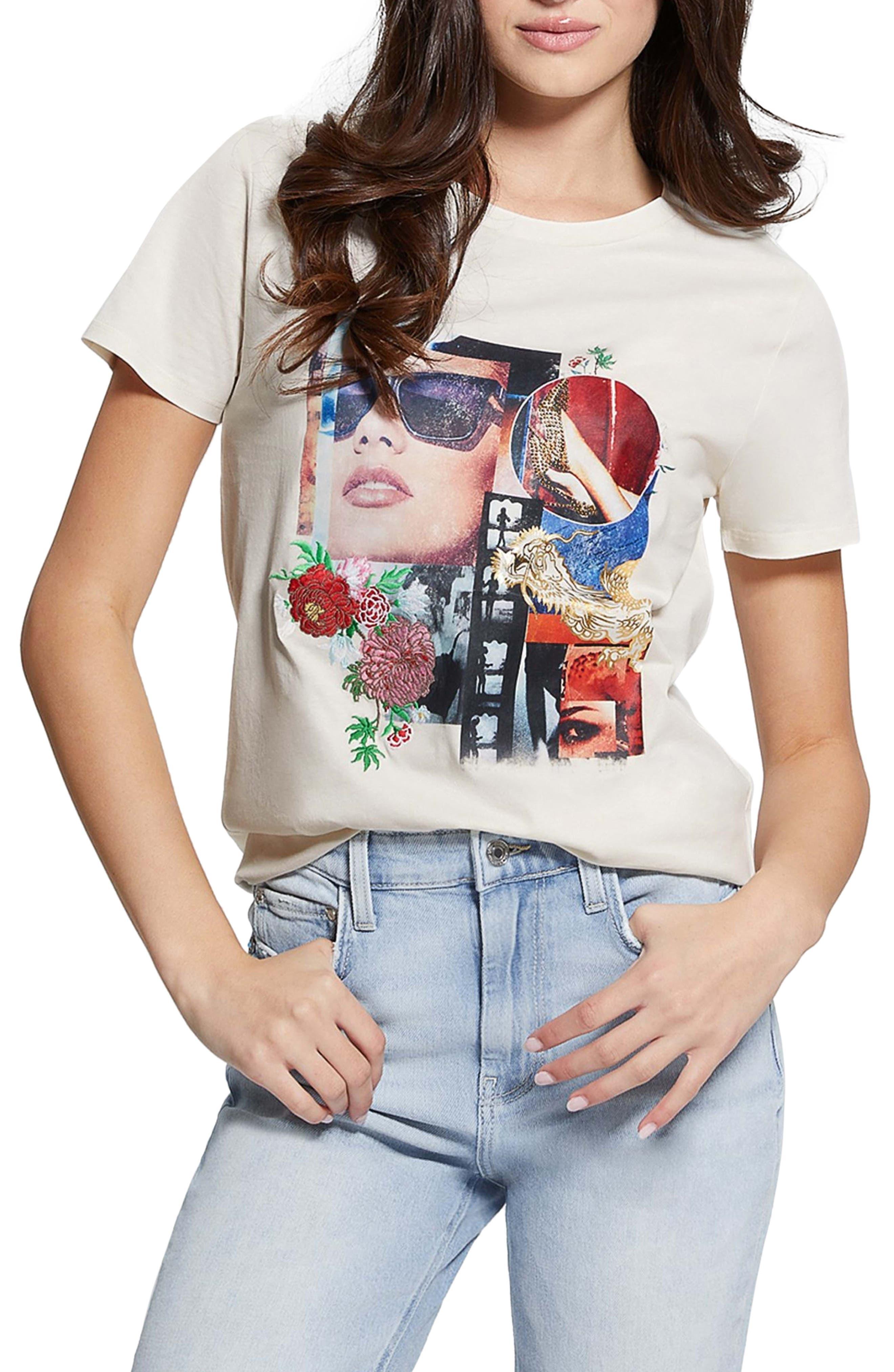 Guess top dragon shirt