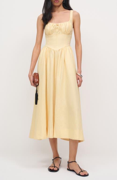 reformation dress yellow Reformation