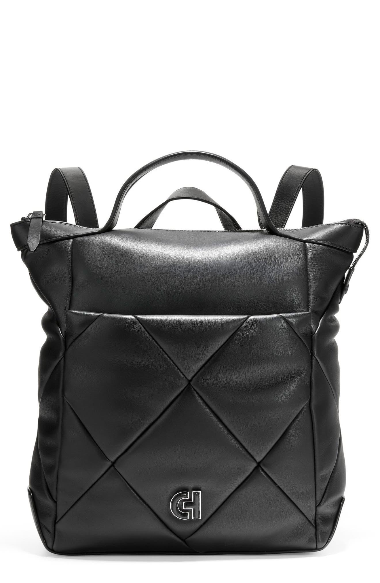 Cole Haan Grand Ambition Small Quilted Leather Convertible Backpack in
