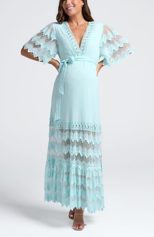 ANGEL MATERNITY Roxy Lace Baby Shower Dress in Blue | Lyst