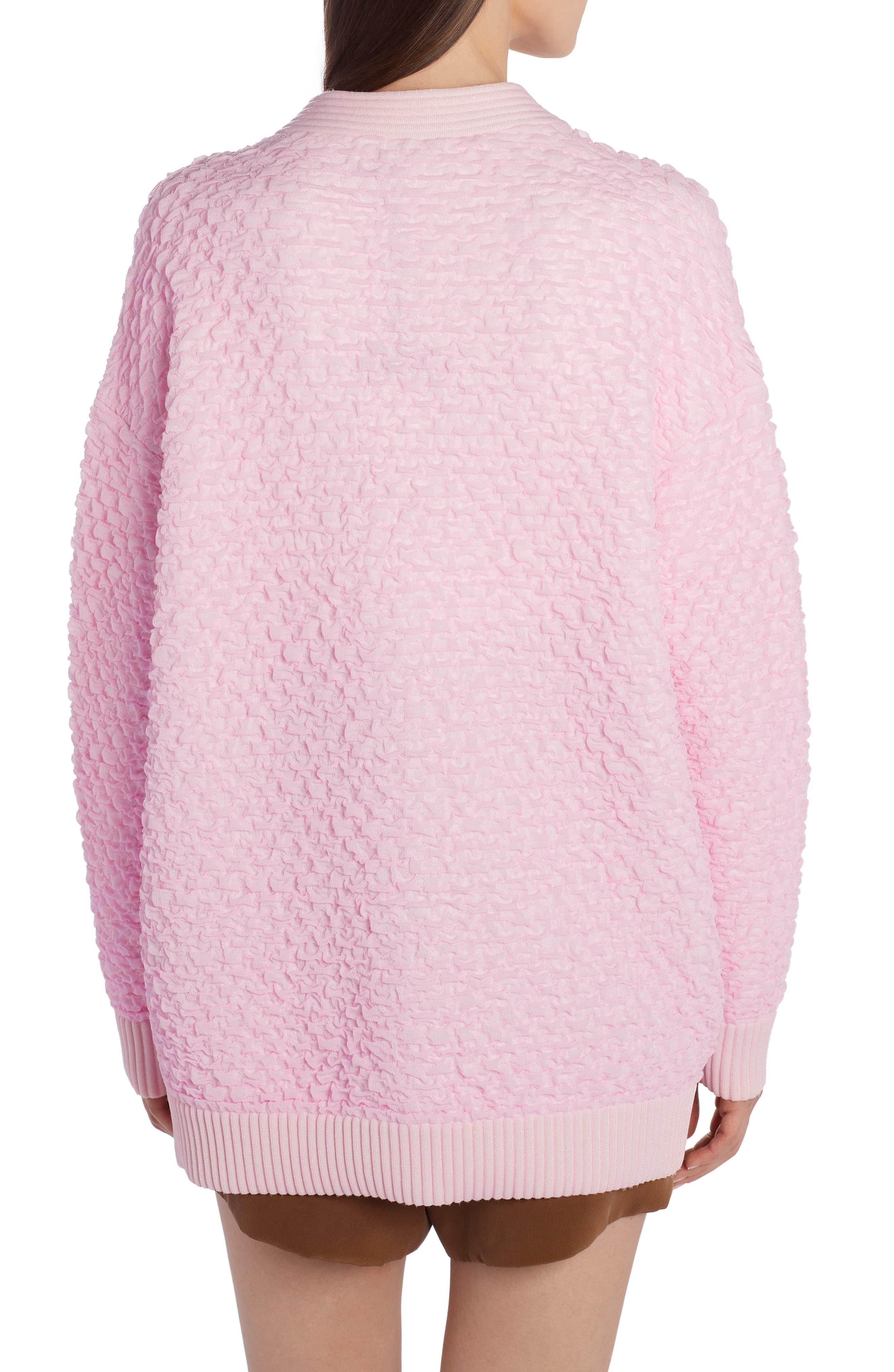 Fendi Oversize Textured Cardigan in Rose (Pink) Lyst