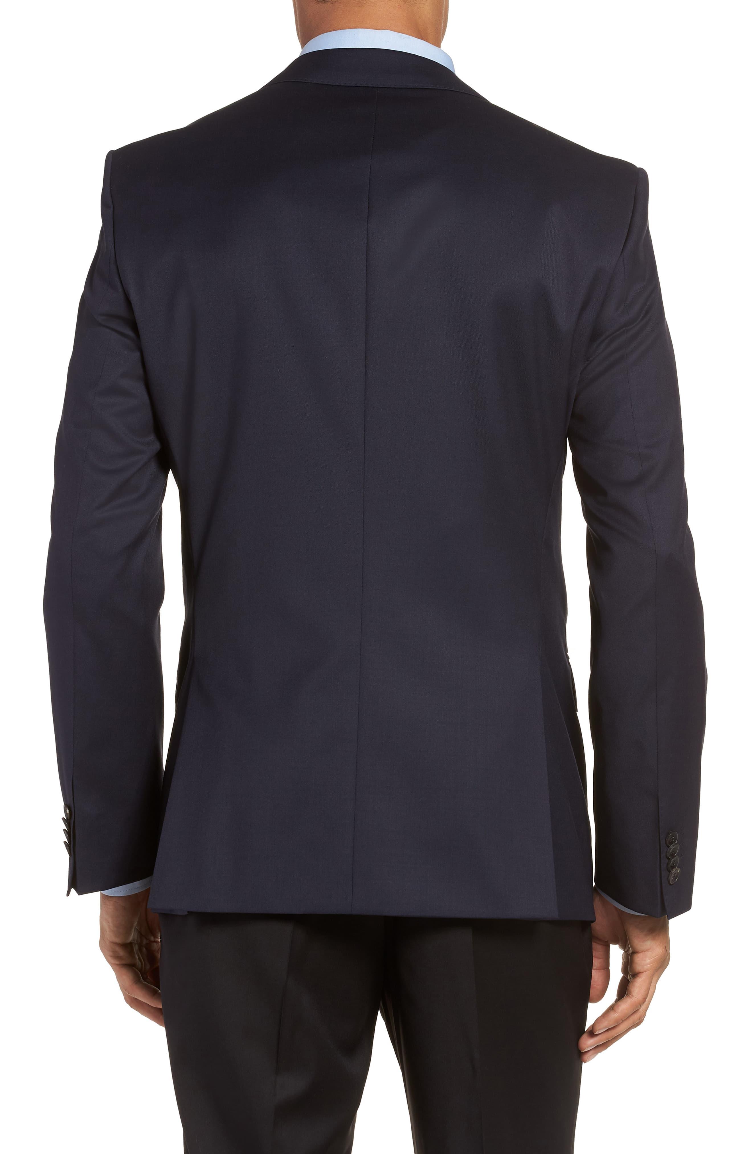 BOSS by Hugo Boss Hayes Cyl Slim Fit Solid Wool Sport Coat in Dark Blue