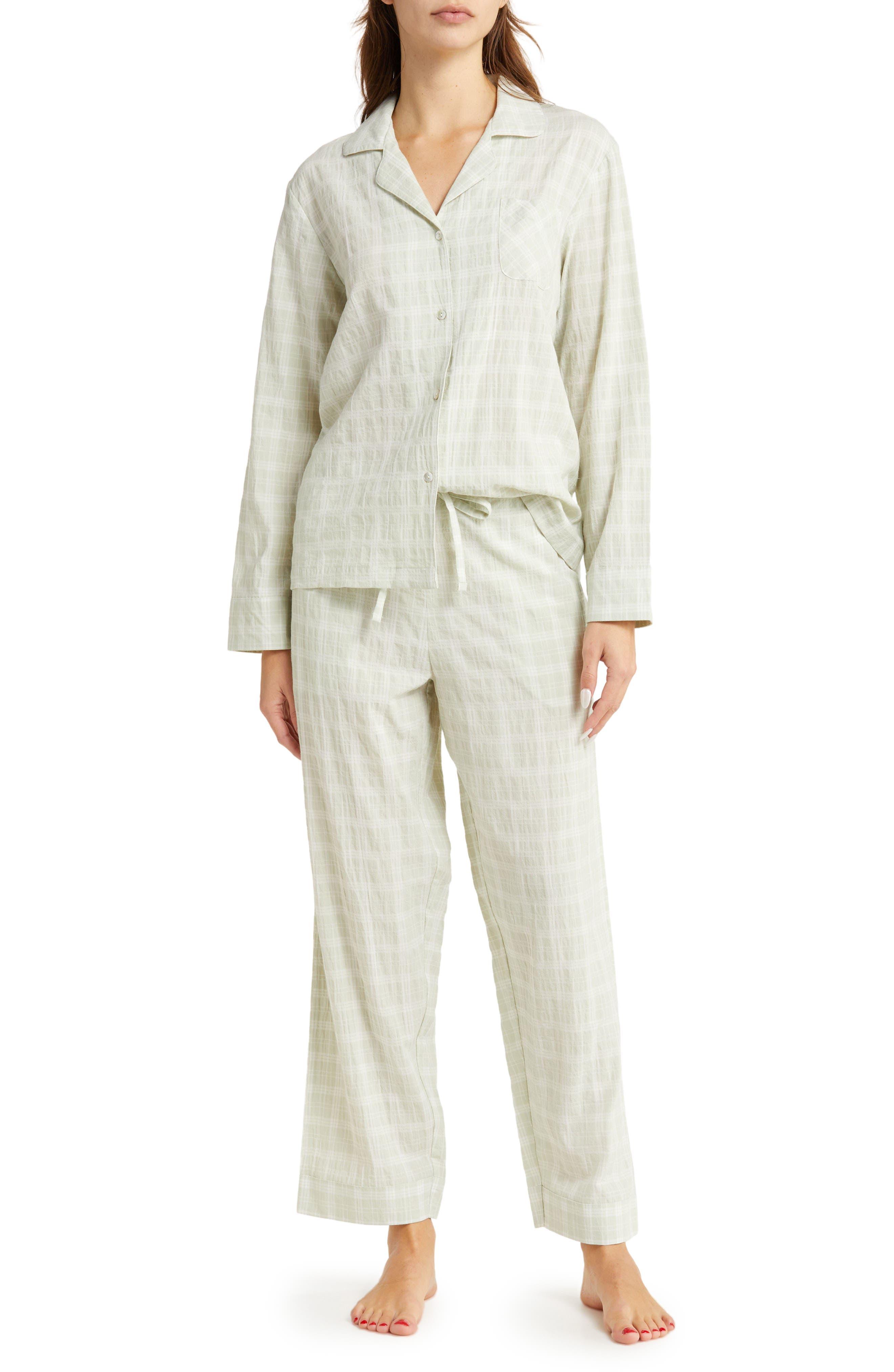 Papinelle Margot Gingham Pajamas in Natural | Lyst