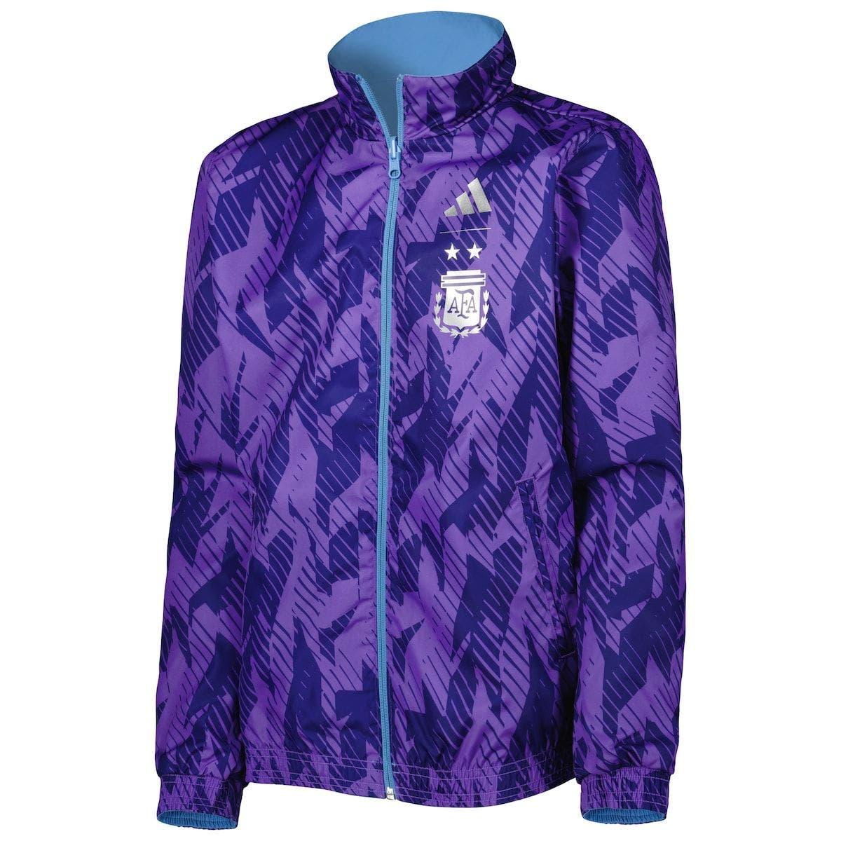 adidas Youth purple Argentina National Team Anthem Full zip