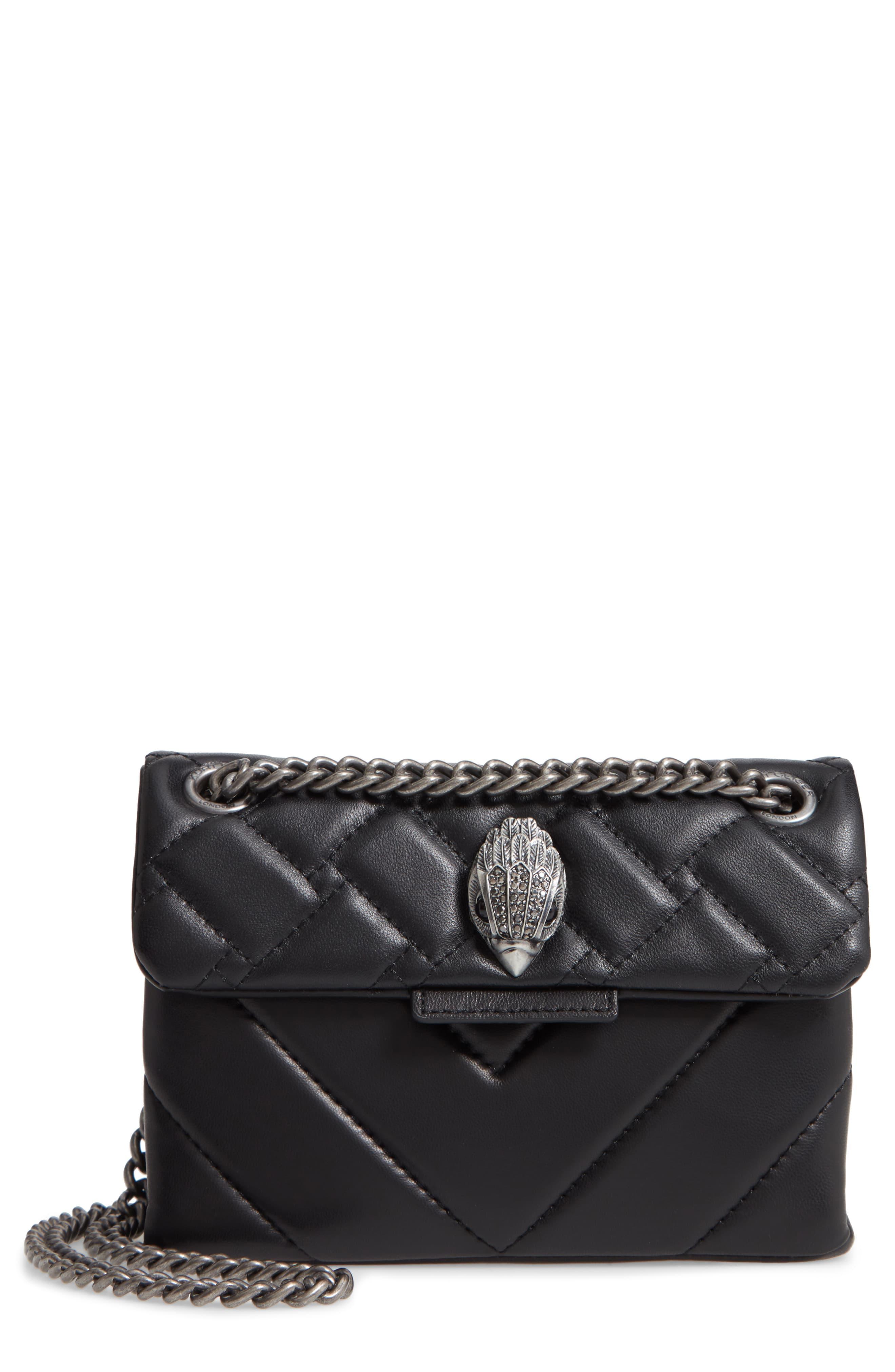 Kurt Geiger Mini Kensington Quilted Leather Crossbody Bag in Black ...