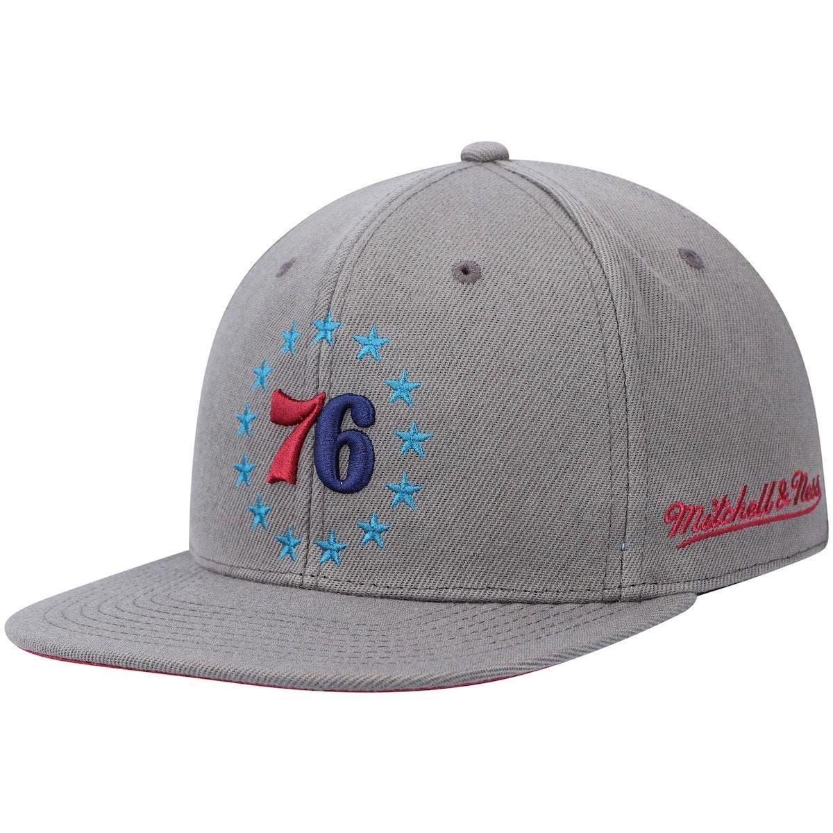 Lids Philadelphia 76ers Mitchell & Ness Hardwood Classics Big Face Callout Snapback  Hat - Red