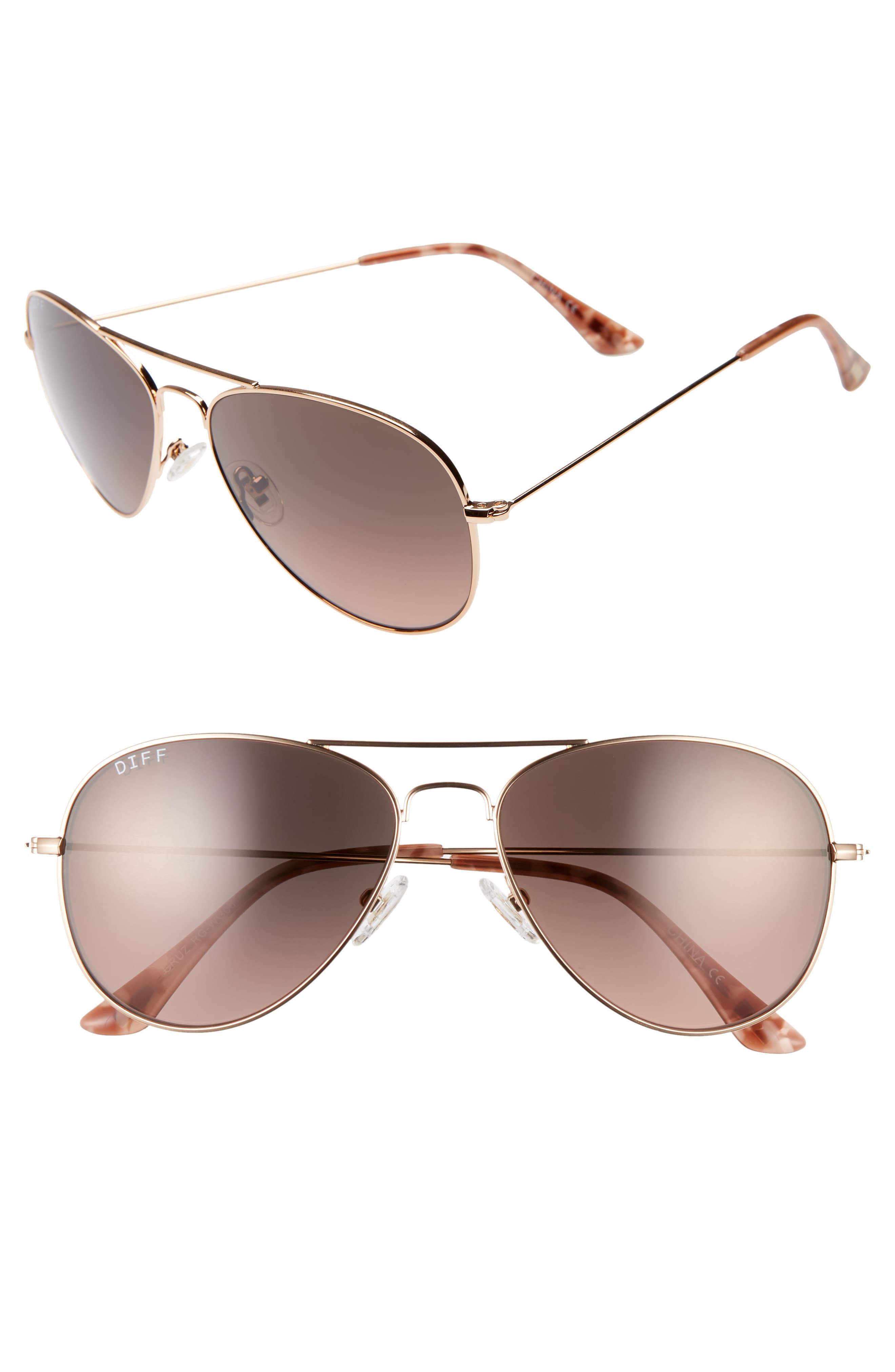 DIFF Cruz 49mm Aviator Sunglasses Lyst