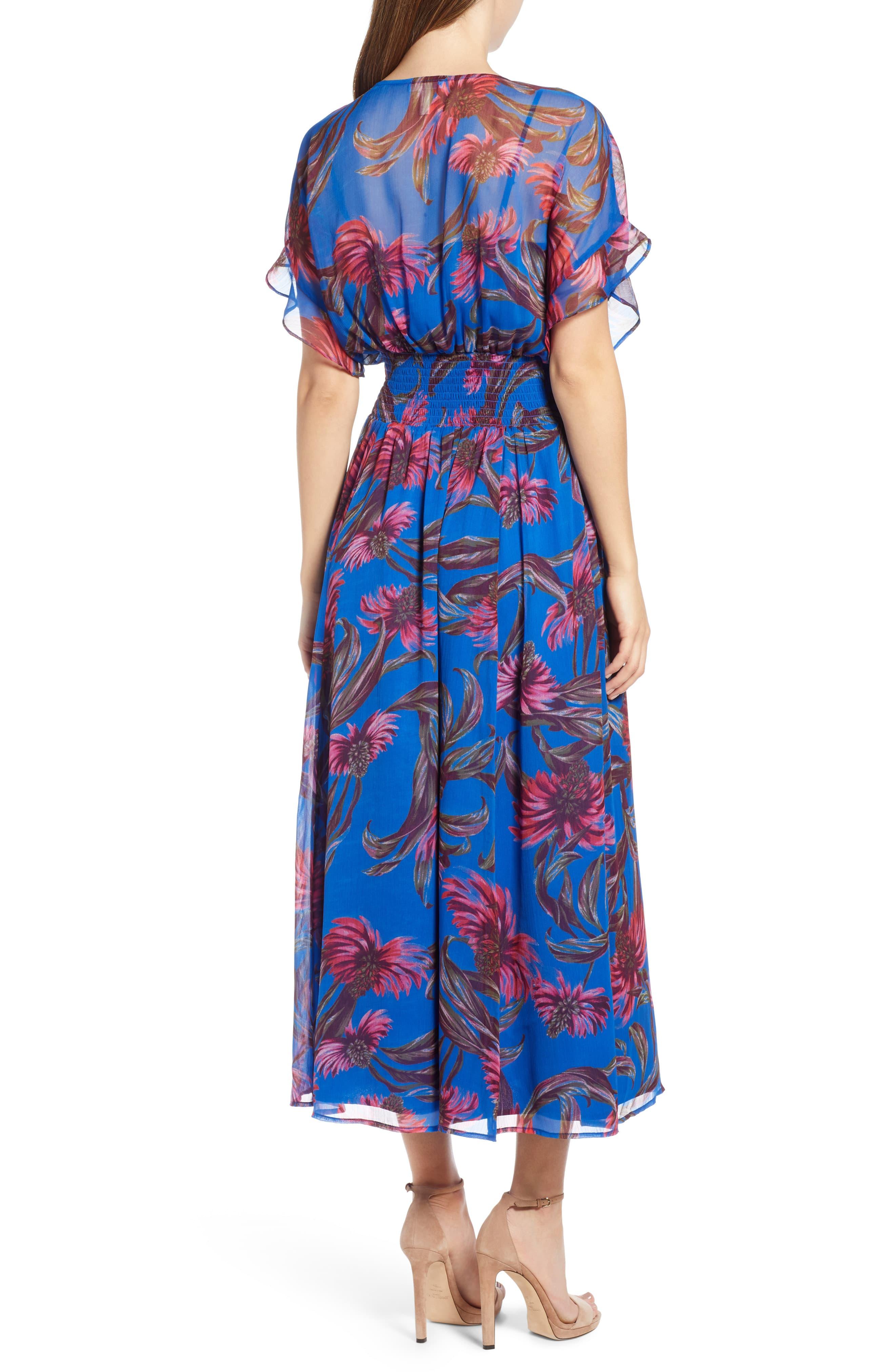 leith botanical print maxi dress