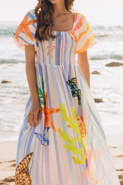label of love beach dress Label Of Love Amalfi Mosaic Dress LOLE70748  Silveroze