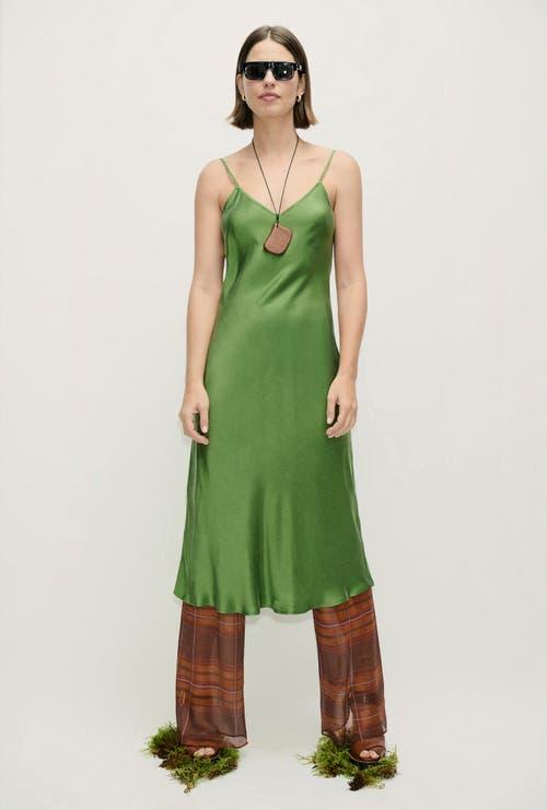 silk laundry green dress Emerald Isle Silk Slip Dress main image 0