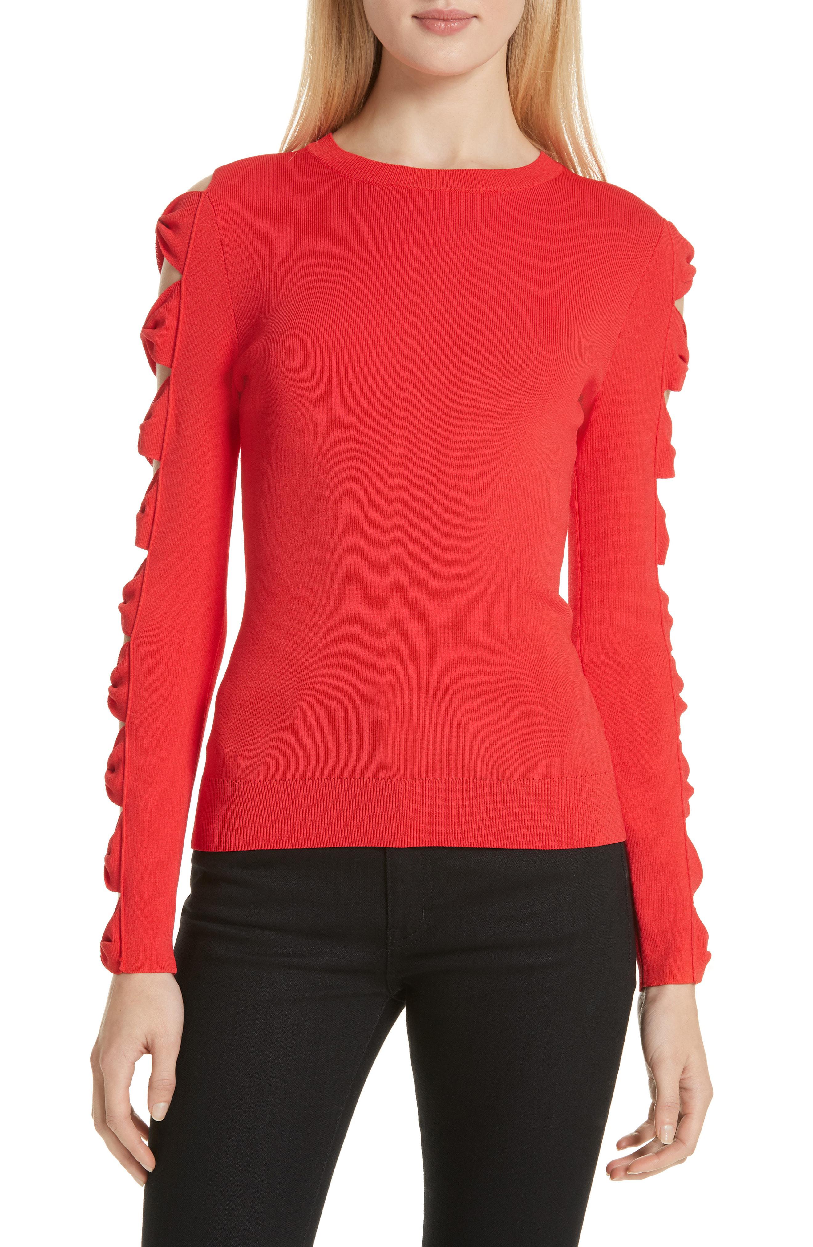 cut out sleeve jumper