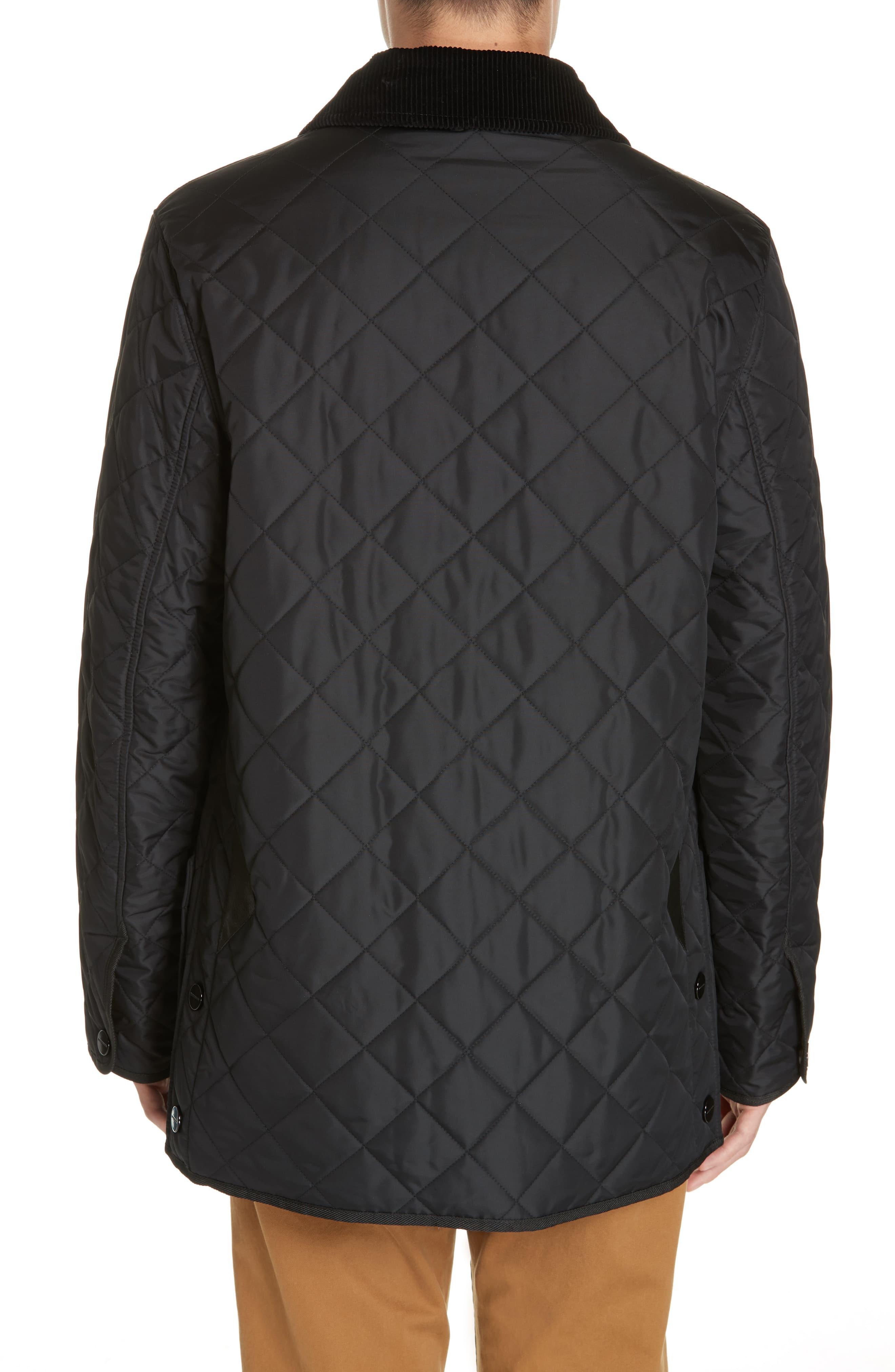 Burberry Corduroy Cotswold Quilted Jacket in Black for Men Lyst