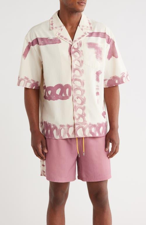 シャツ DIET STARTS MONDAY Strokes Cotton & Linen Blend Camp Shirt DIET STARTS MONDAY Clothing for Men | Online Sale up to 29