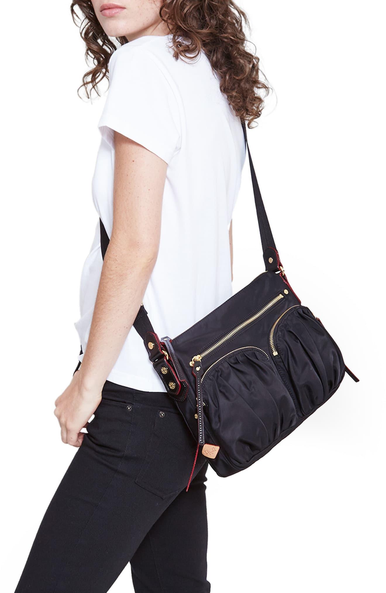 MZ Wallace Synthetic 'paige' Bedford Nylon Crossbody Bag in Black Lyst