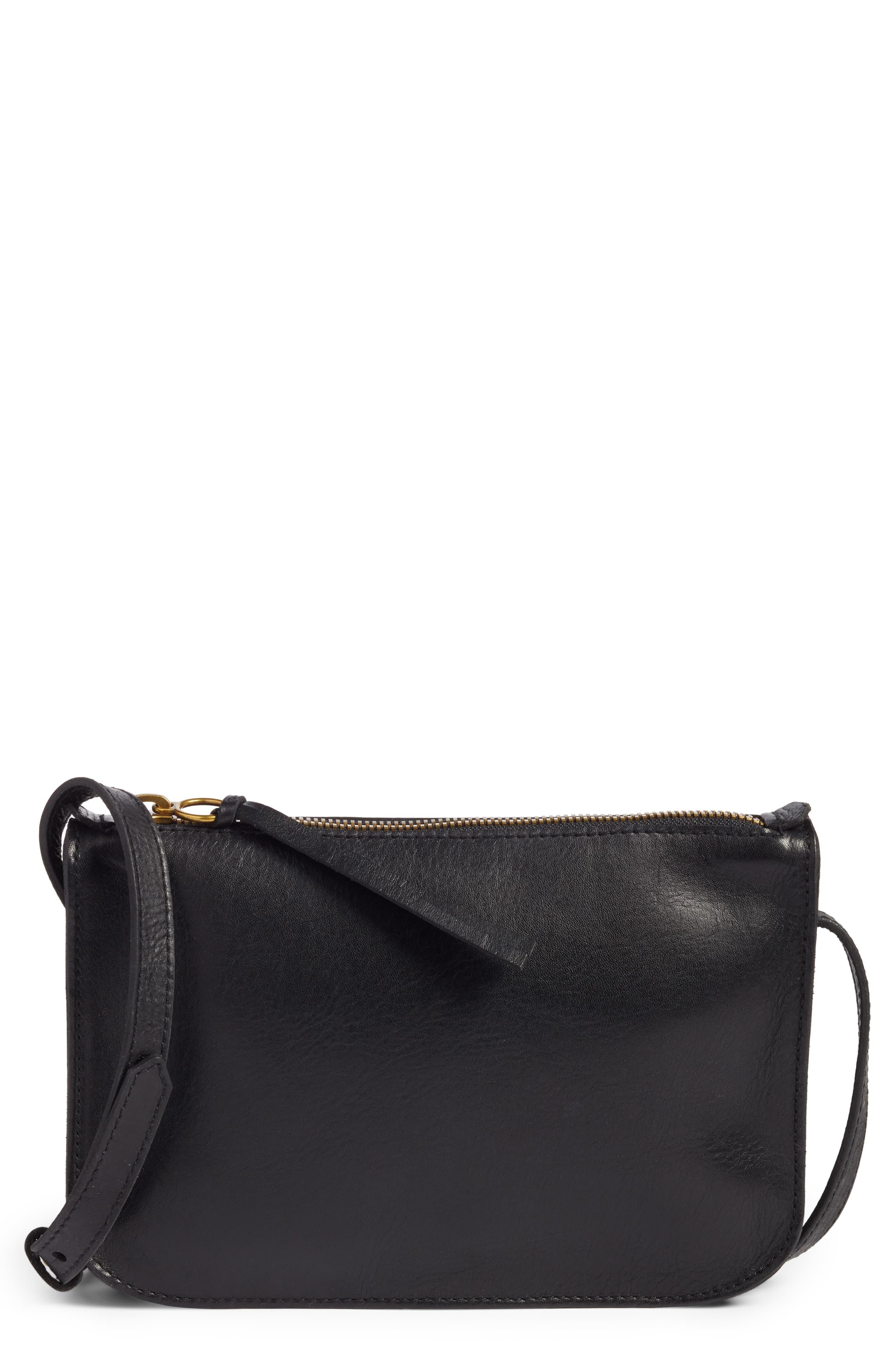 Madewell The Simple Leather Crossbody Bag in Black Save 26 Lyst