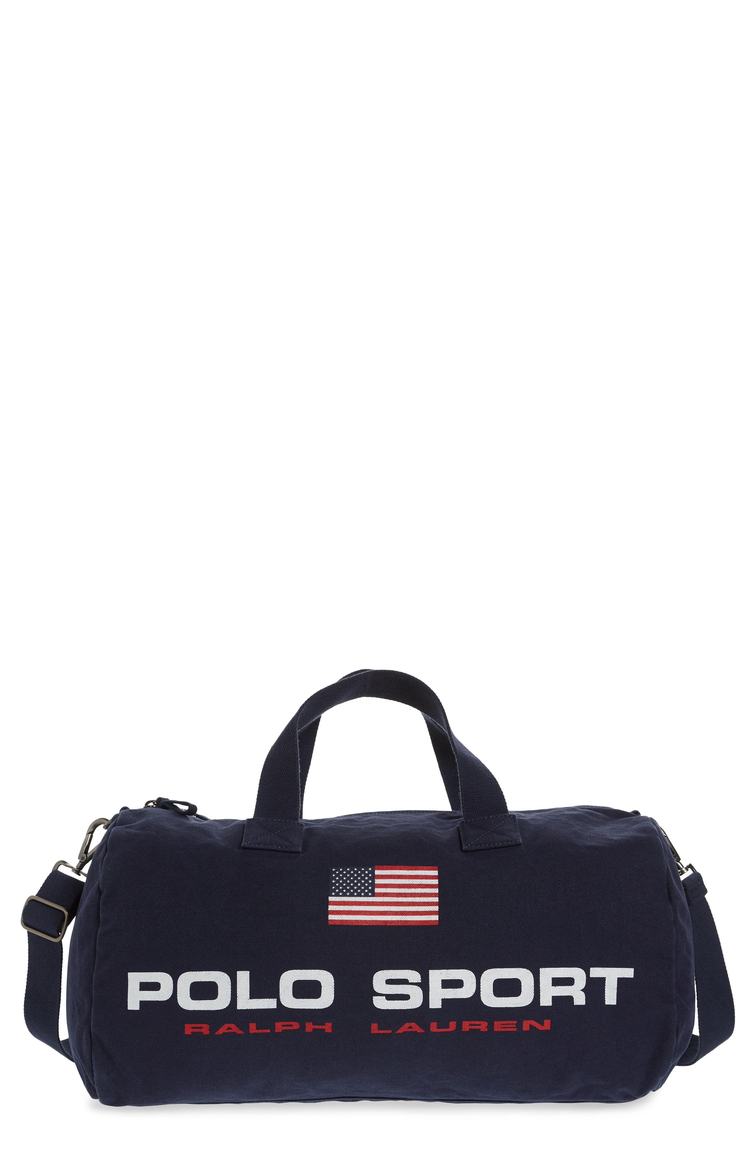 Polo Duffle Bag Blue And White