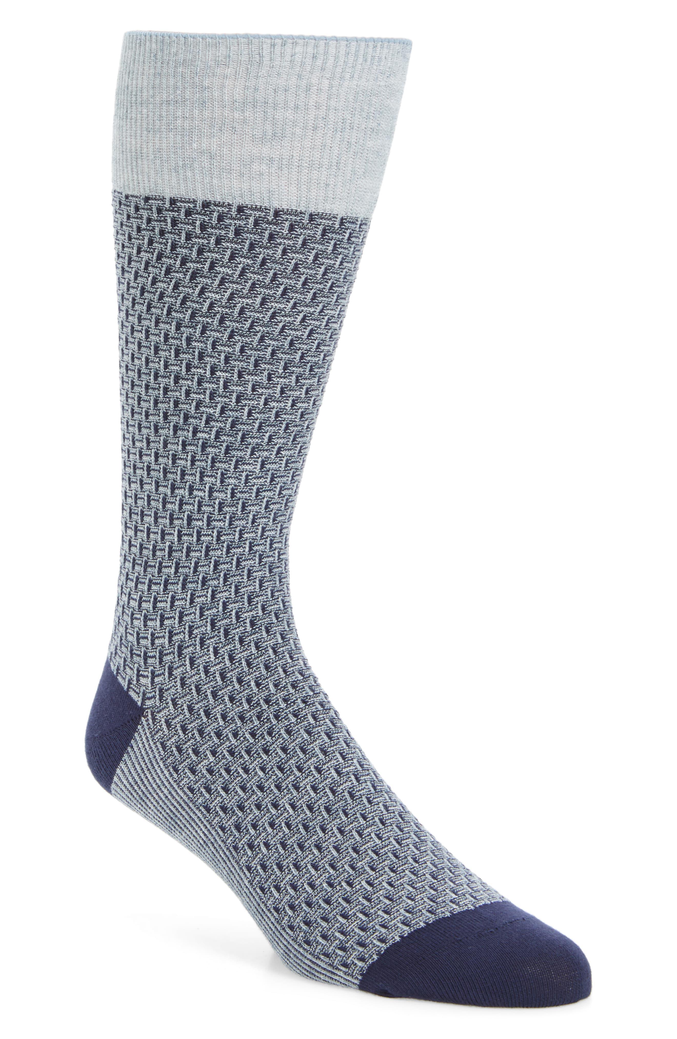 Cole Haan Cotton Dog Bone Texture Crew Socks for Men - Lyst