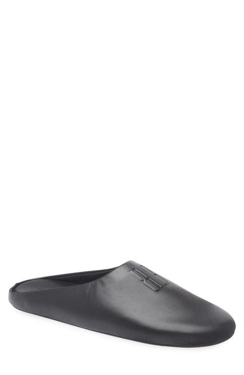 サンダル Balenciaga Black Leather Chateau Slippers 19294349_59274275_1000.jpg
