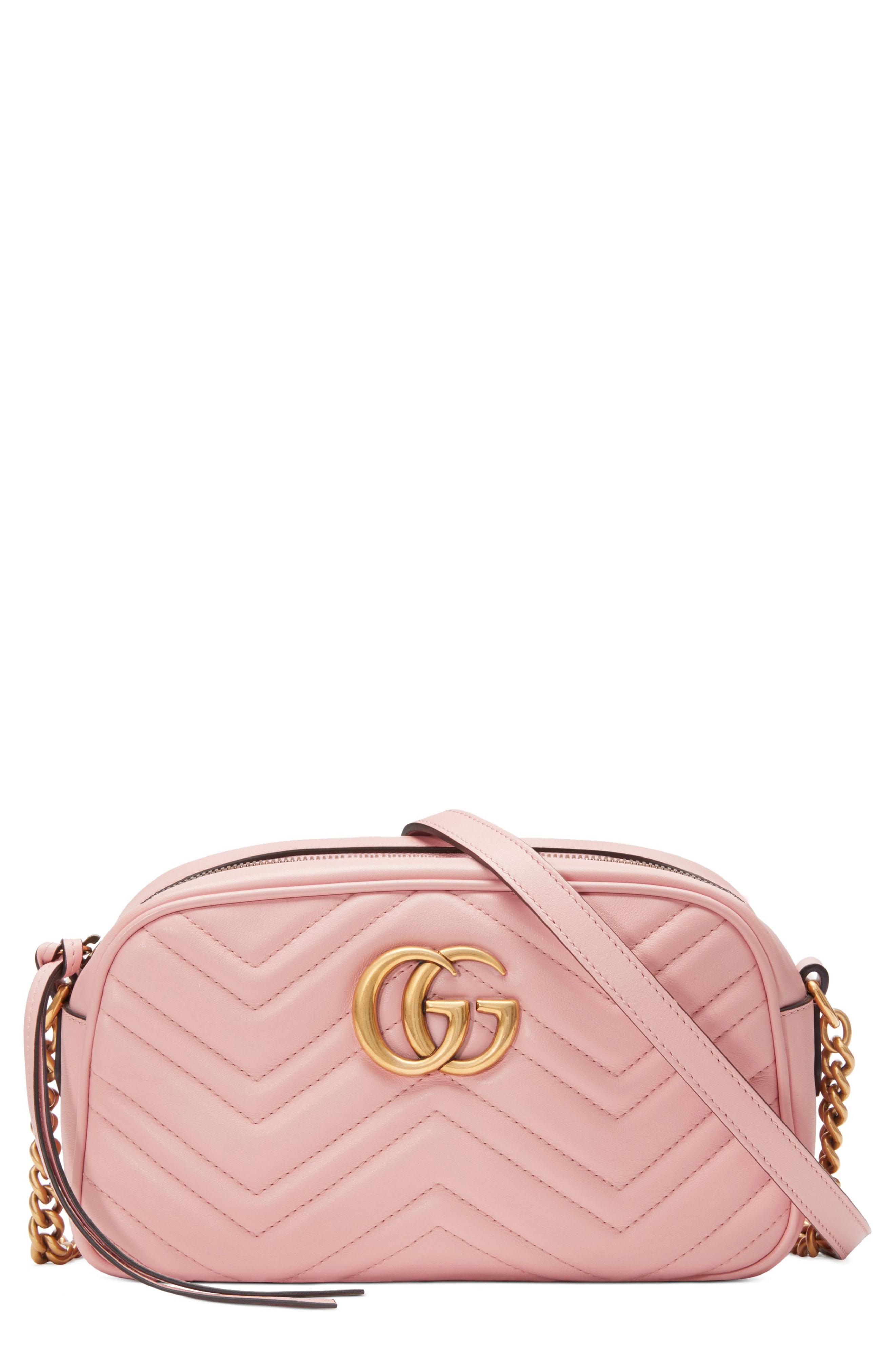 Gucci Small Gg Marmont 2.0 Matelasse Leather Camera Bag in Pink - Lyst