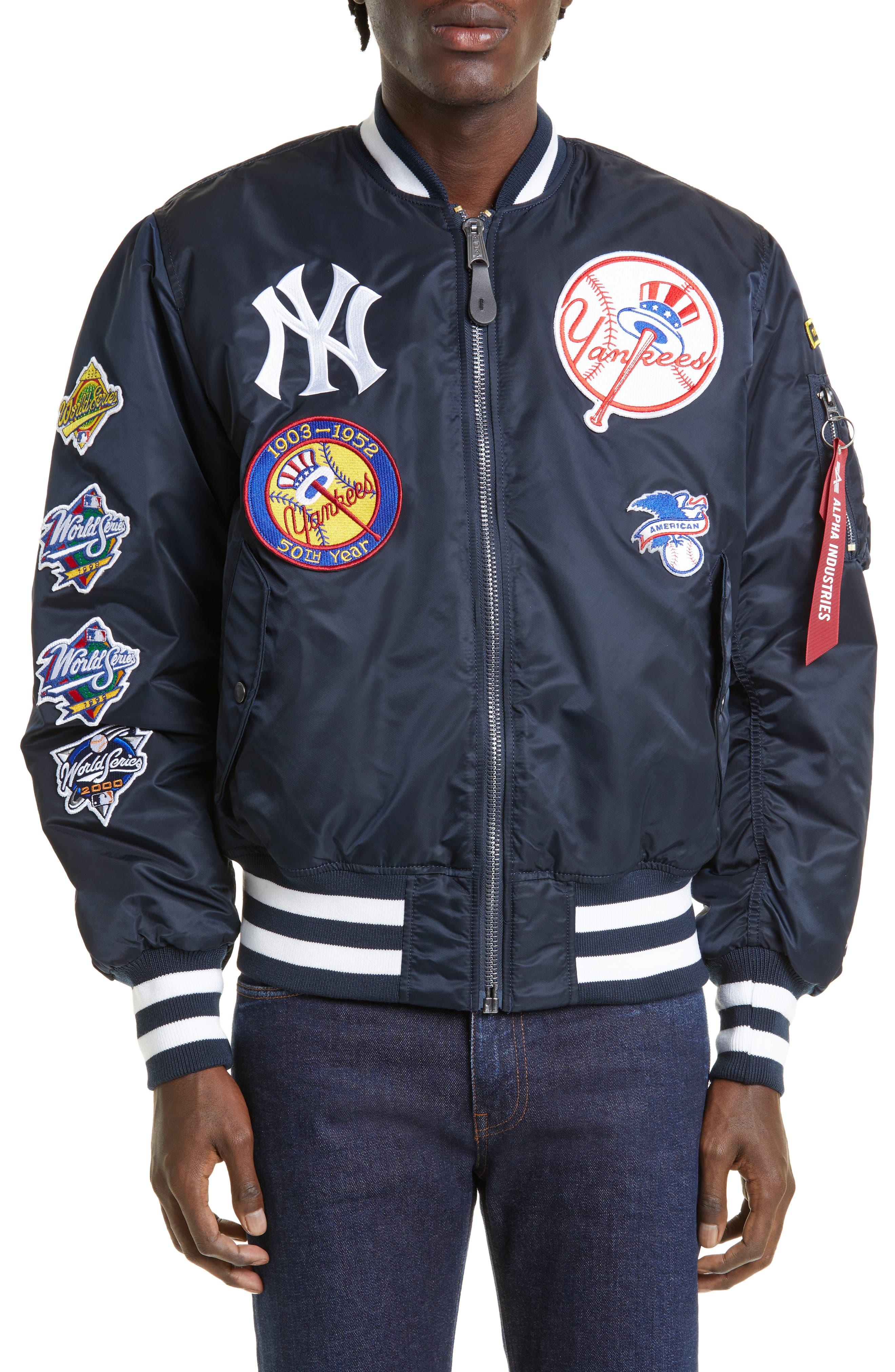 KTZ X Alpha Industries Mlb New York Yankees Ma1 Bomber Jacket in Blue