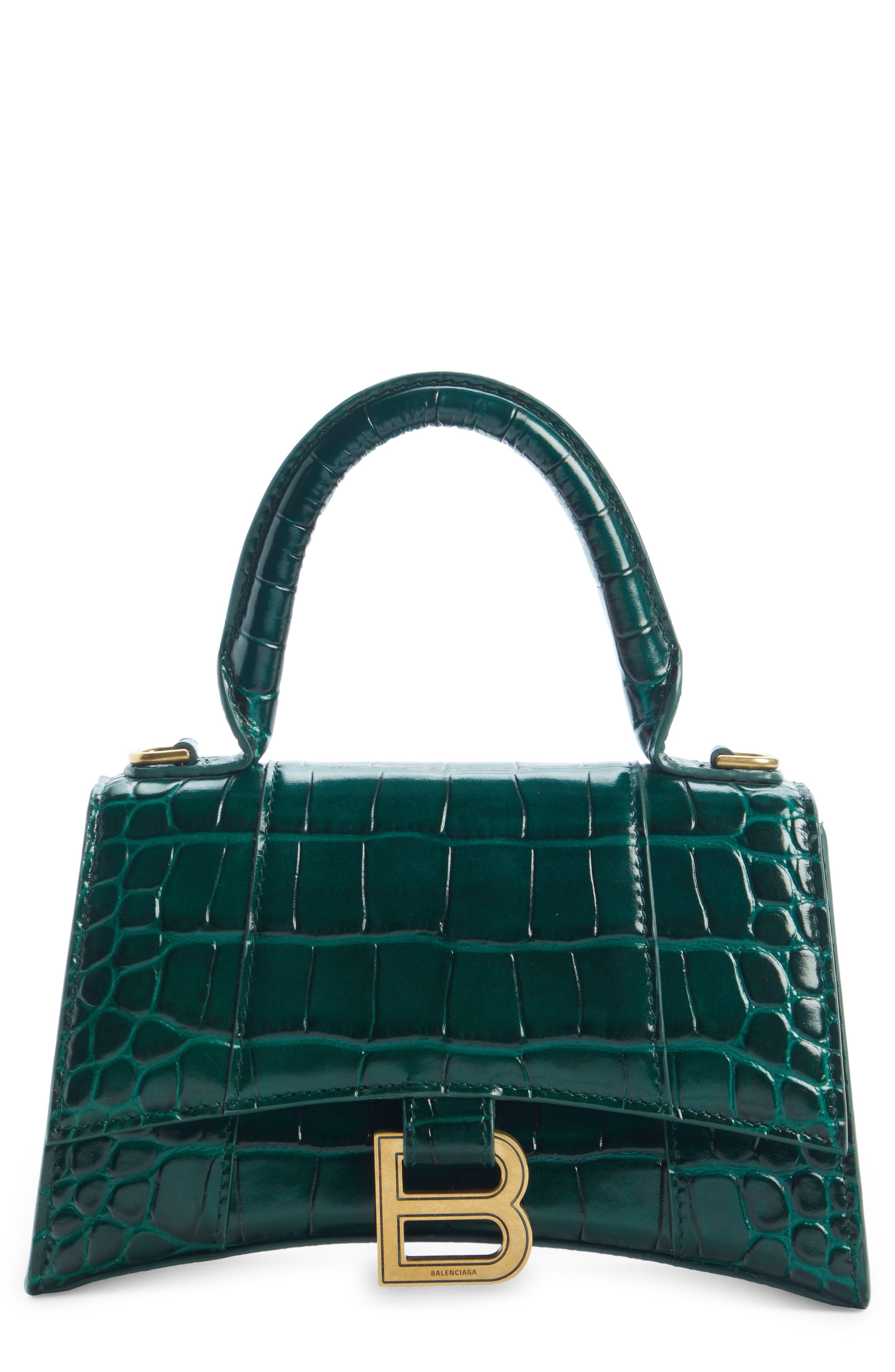 Balenciaga Hourglass Small Top Handle Bag - Green