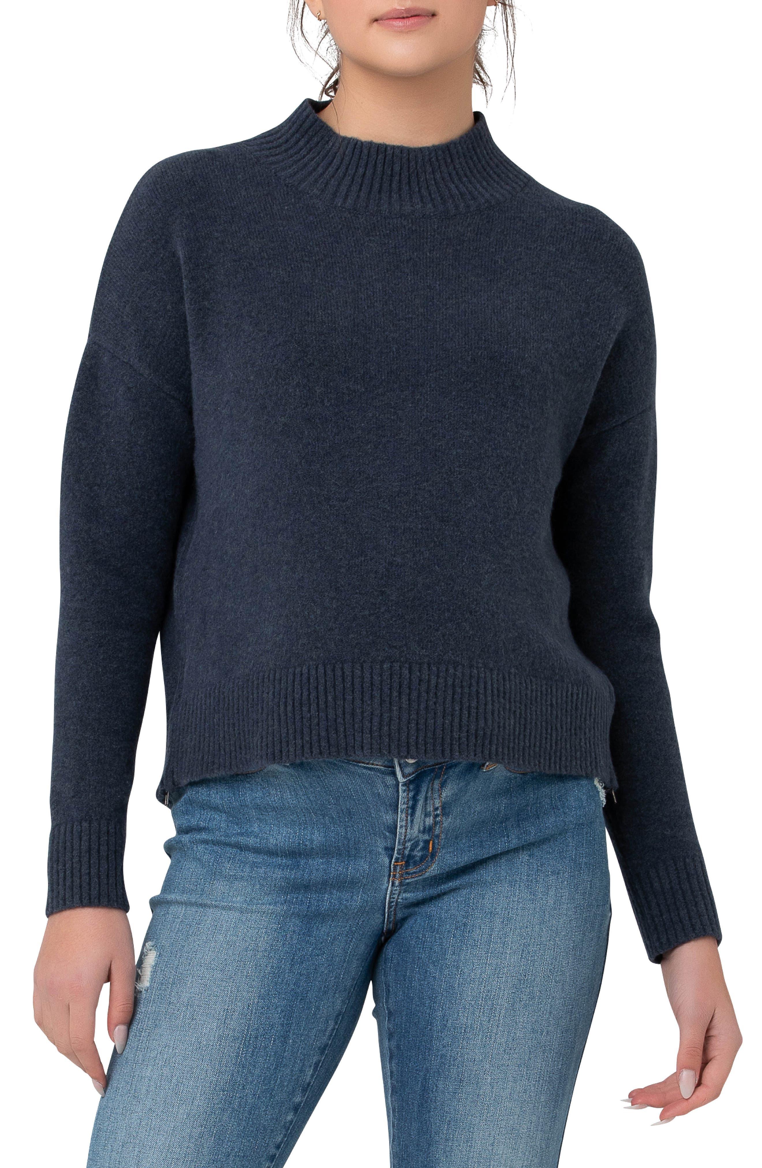 Ripe Maternity Jade Crop Nursing Sweater in Blue | Lyst