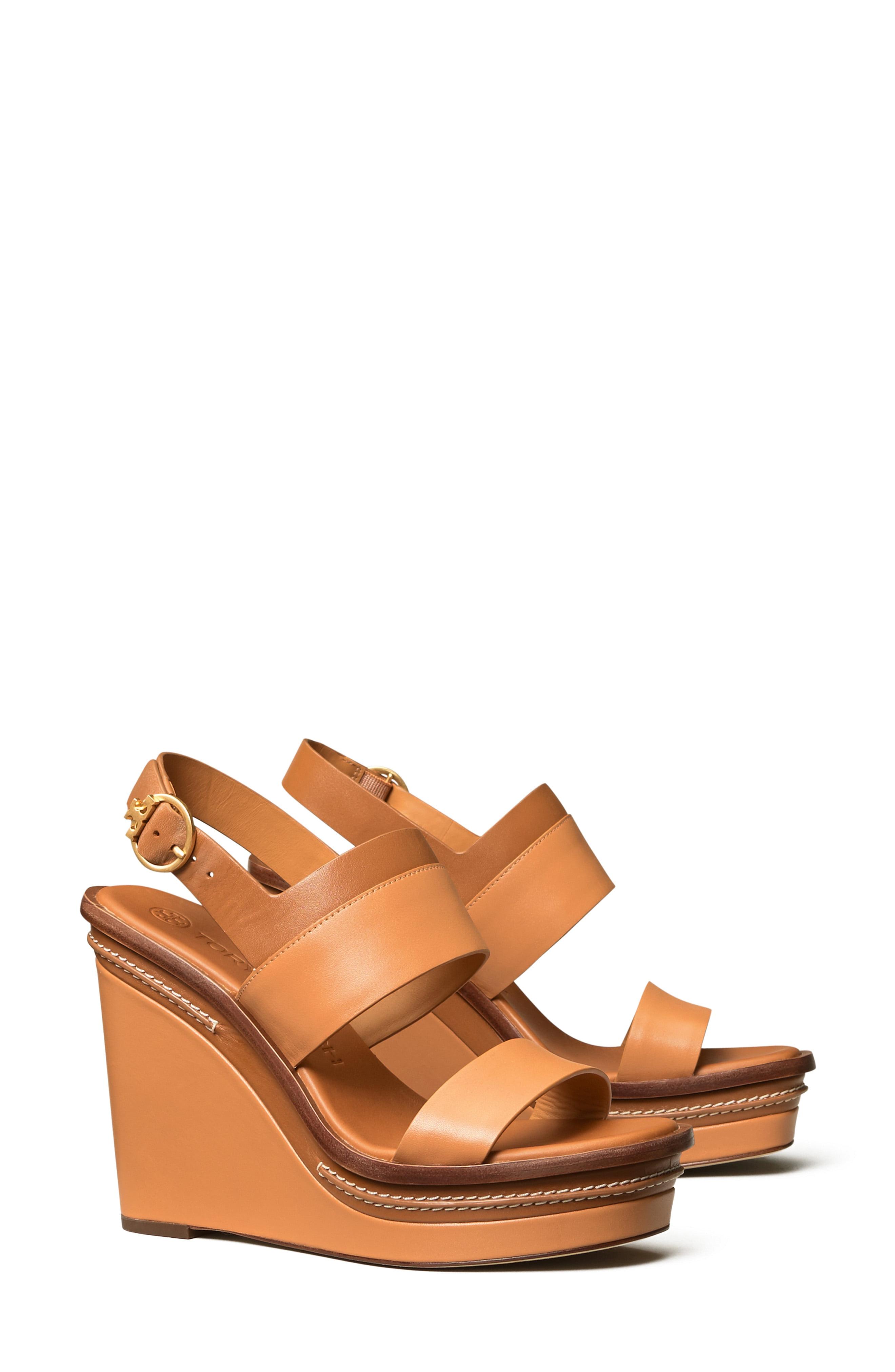tory burch sandals brown leather