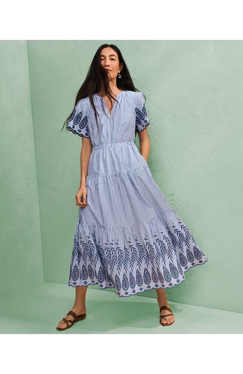 embroidered cotton poplin maxi dress Embroidered Lace Midi Dress – English Factory