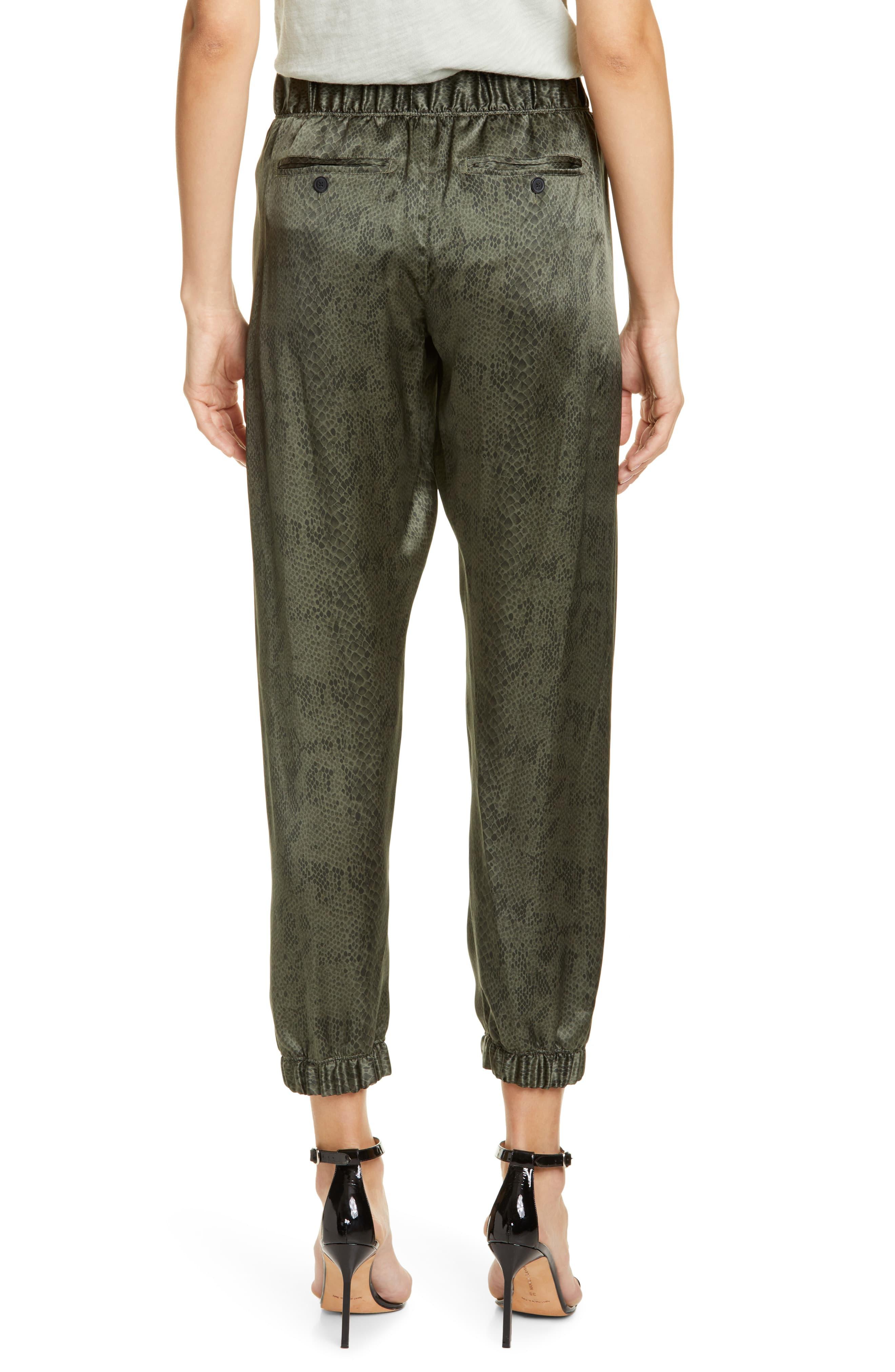 ATM Silk Jogger Pants in Green - Lyst