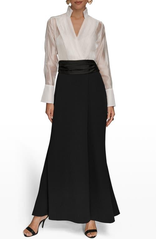 donna karan women's long sleeve embellished-waist midi dress Donna Karan New York Women's V-Neck Long-Sleeve Dress MSRP $249