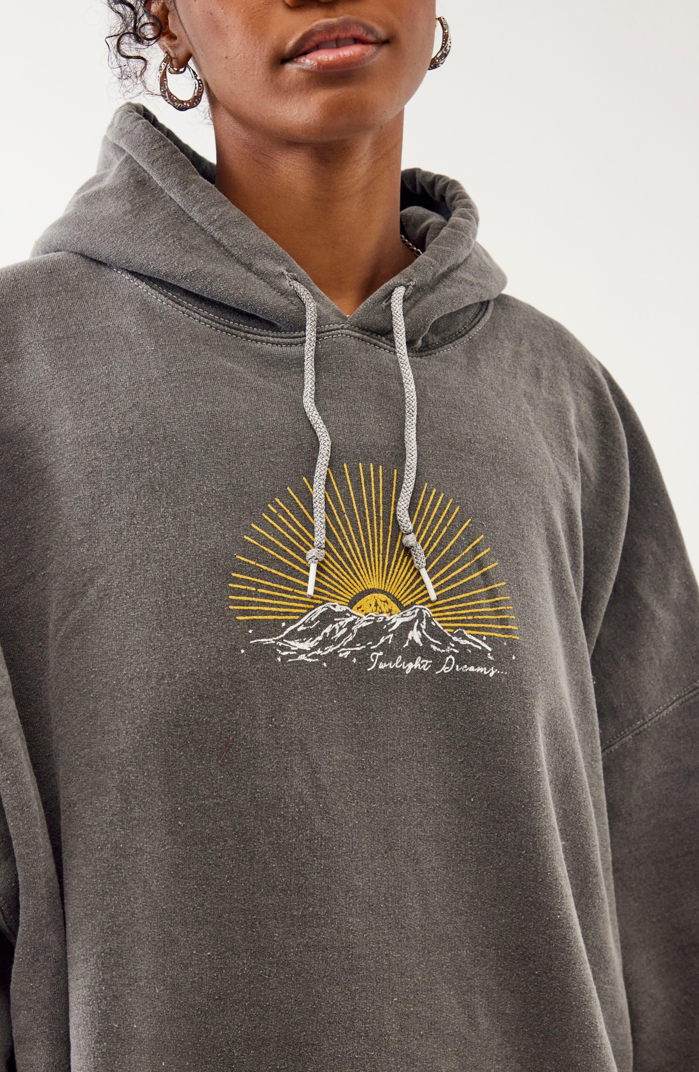 BDG Twilight Graphic Hoodie in Gray Lyst