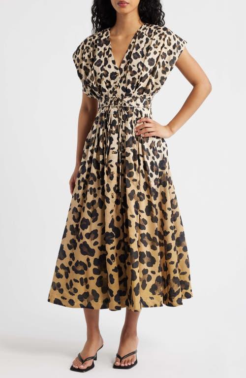sachin and babi light blue dress Leopard Print Toddler Dress with Puff Sleeves  Stylish Petal-Length Outfit