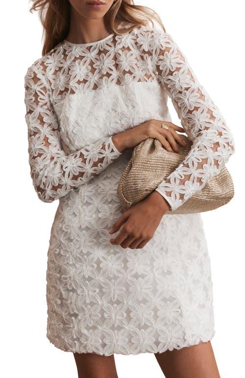 Mint Velvet Lace Hourglass Mini Dress in White | Lyst