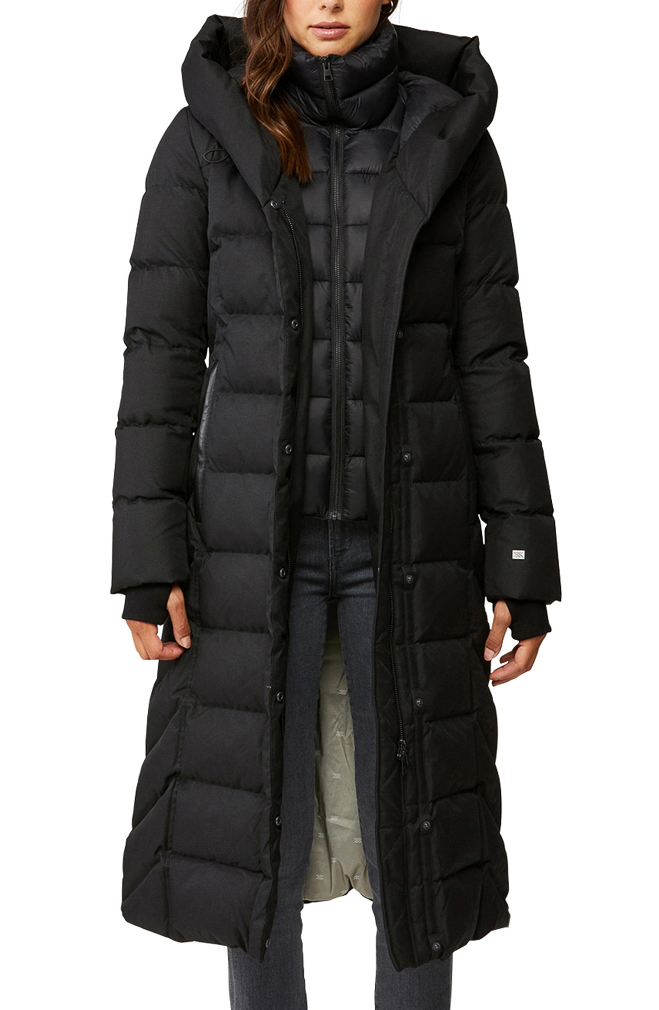 SOIA & KYO Talyse Water Repellent Down Puffer Coat With Bib in Black - Lyst