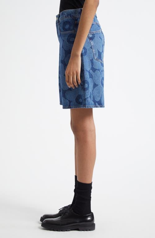 Marimekko Maridenim Marssi Unikko Denim Shorts in Blue | Lyst