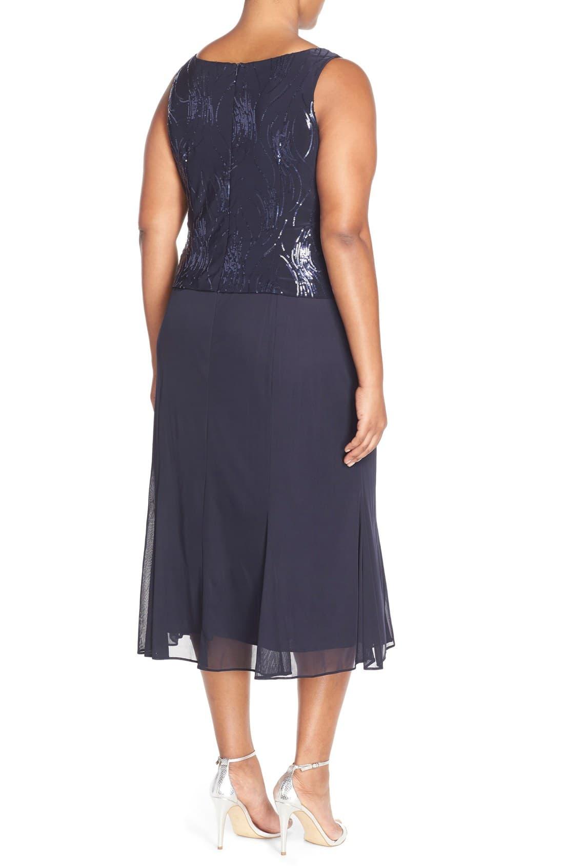 alex evenings mock two piece dress