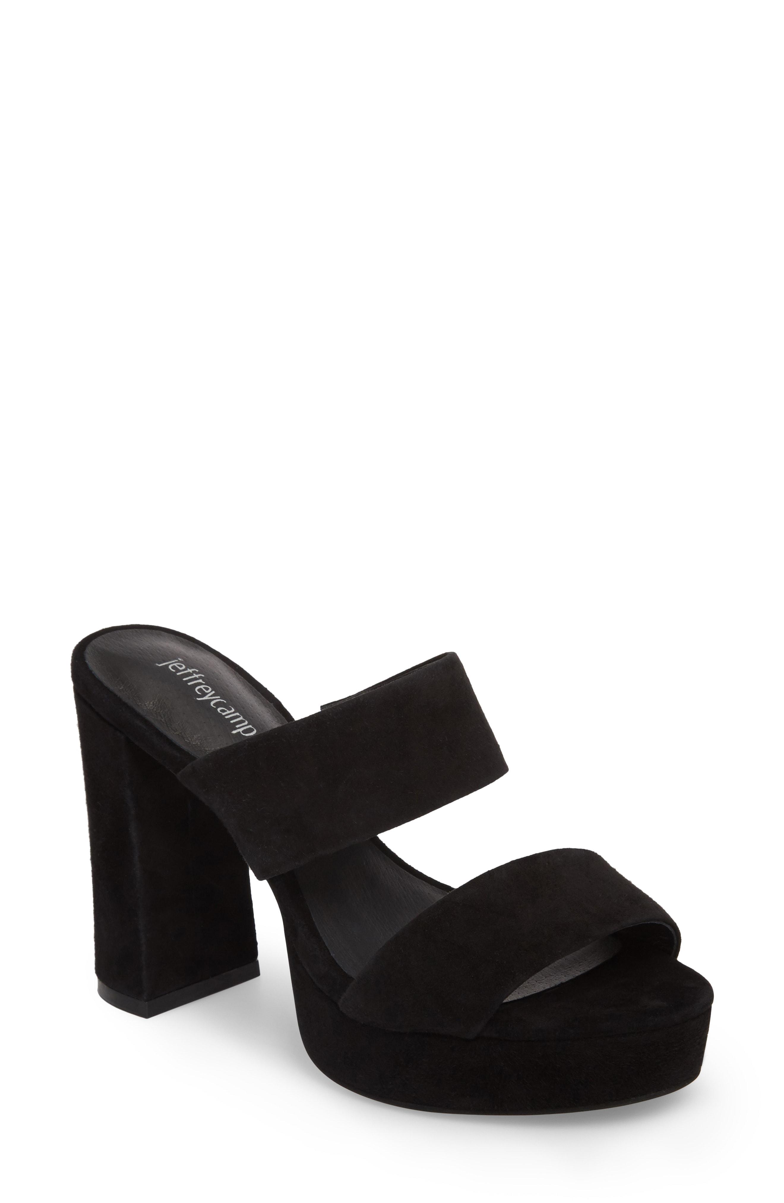 Jeffrey Campbell Adriana Double Band Platform Sandal in Black Lyst