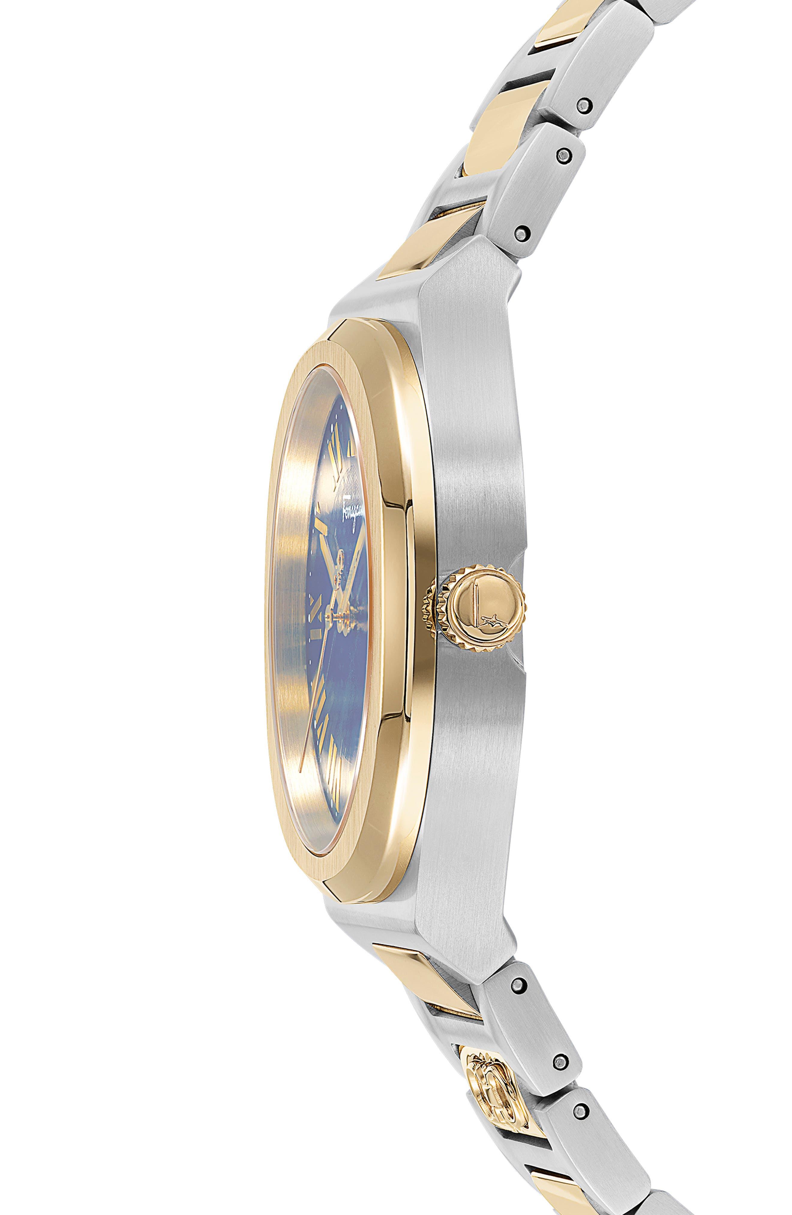 Ferragamo Elliptical Bracelet Watch in Gray for Men | Lyst