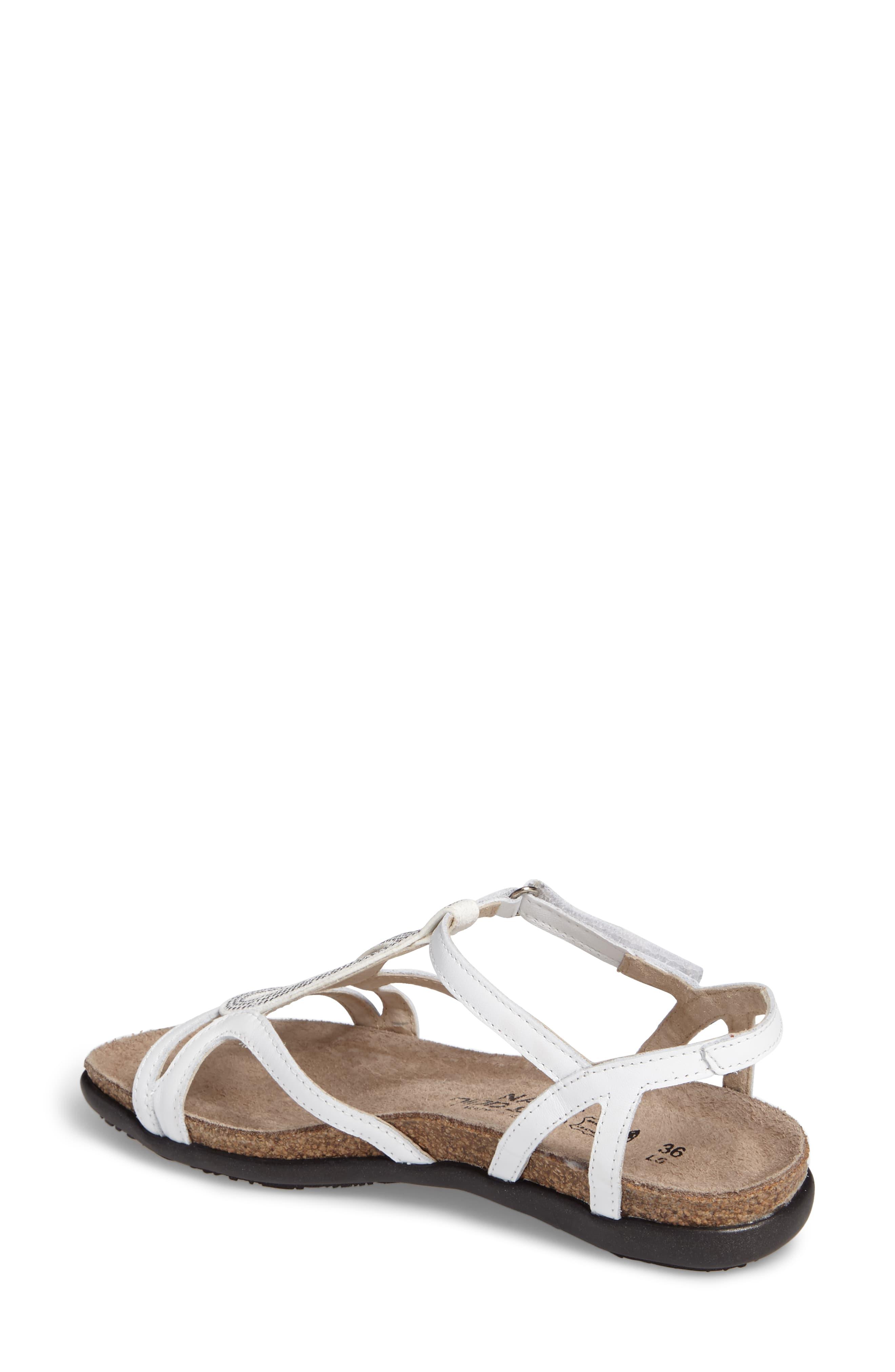 Naot Leather Tamara Studded Strappy Sandal in White Leather (White) - Lyst